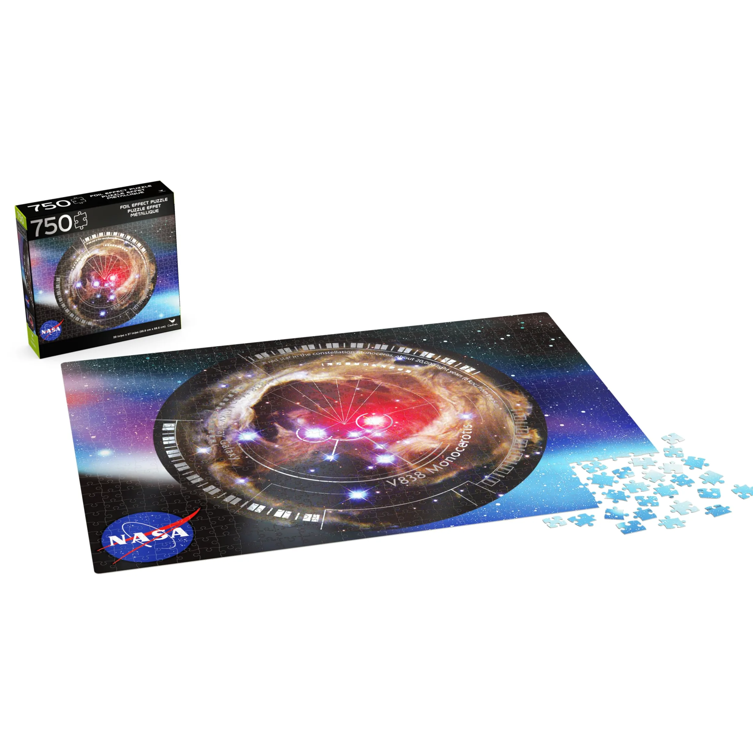 NASA, 750-Piece Foil Effect Jigsaw Puzzle Orion Nebula Novelty Galaxy Astronaut Space Themed, for Kids and Adults Aged 12 and up
