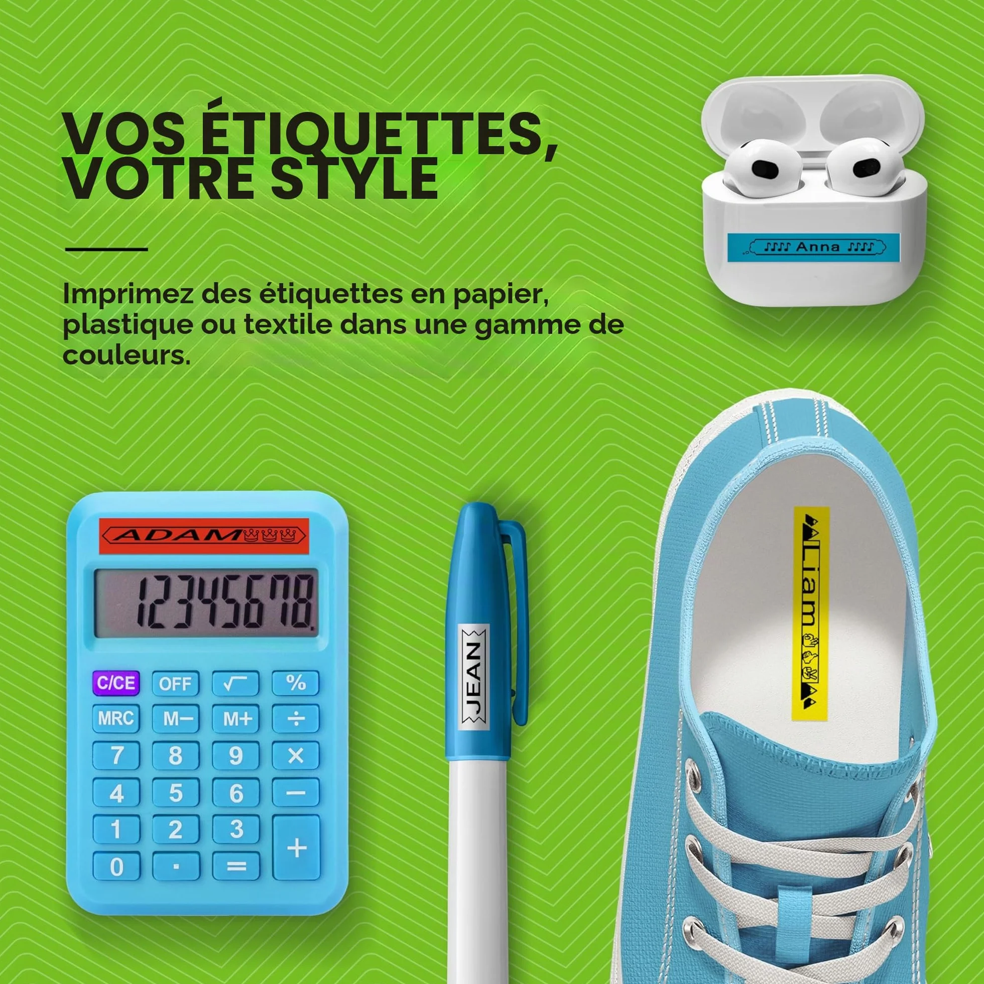 DYMO LetraTag Étiquettes en Papier Authentique 12 mm x 4 m Noir sur Blanc 2 rouleaux