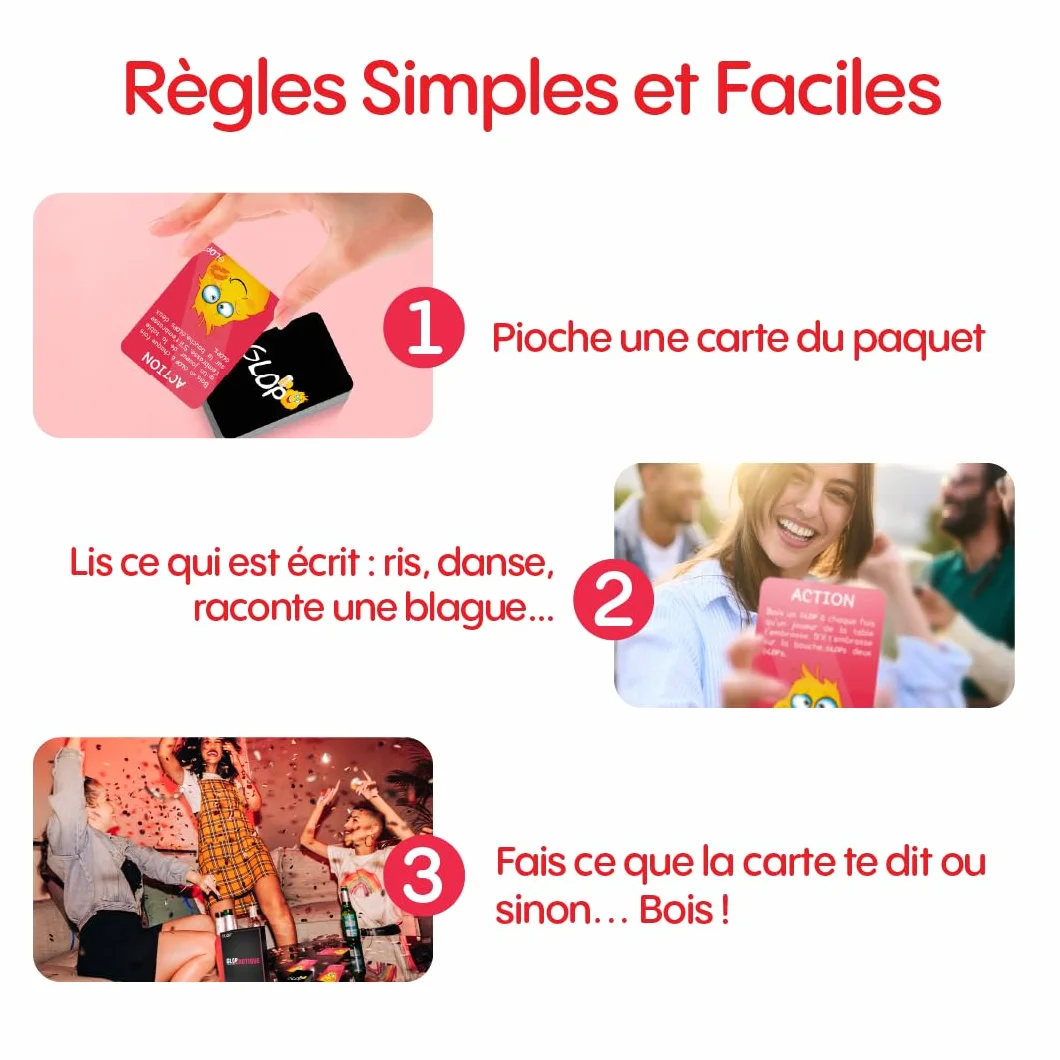 Glop Ero: Jeu de Société Adulte, Jeux d'Alcool et Cartes à Boire, 100 Cartes