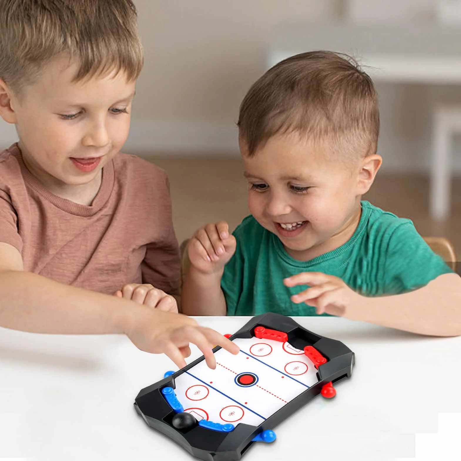 PRIMUZ Jeu de Hockey sur Table, Sport de Bureau, Rondelle Rapide pour Adultes et Amis