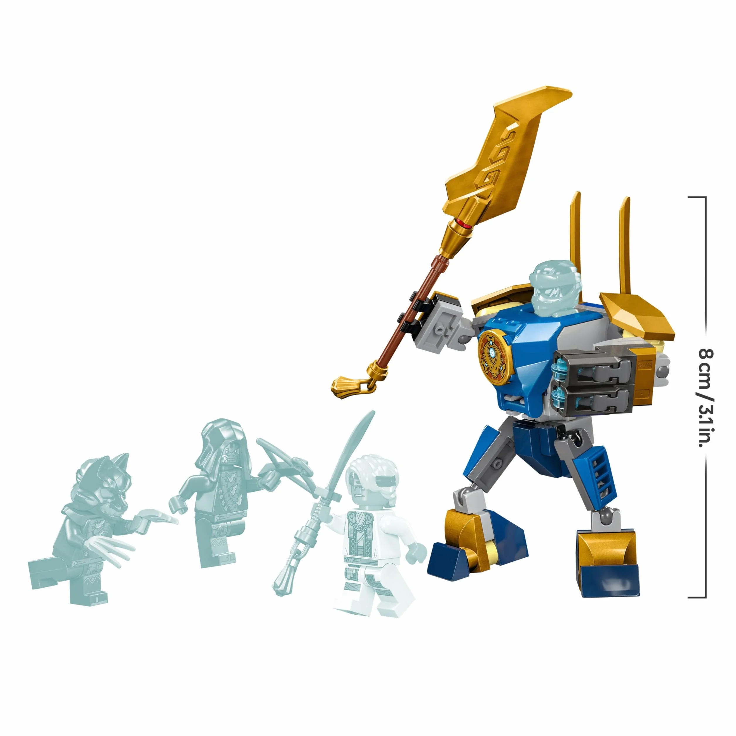 LEGO Ninjago Pack de Combat Robot de Jay Jouet Ninja Figurines Jay Mini-Katana Robots Cadeau Enfants 6 Ans 71805
