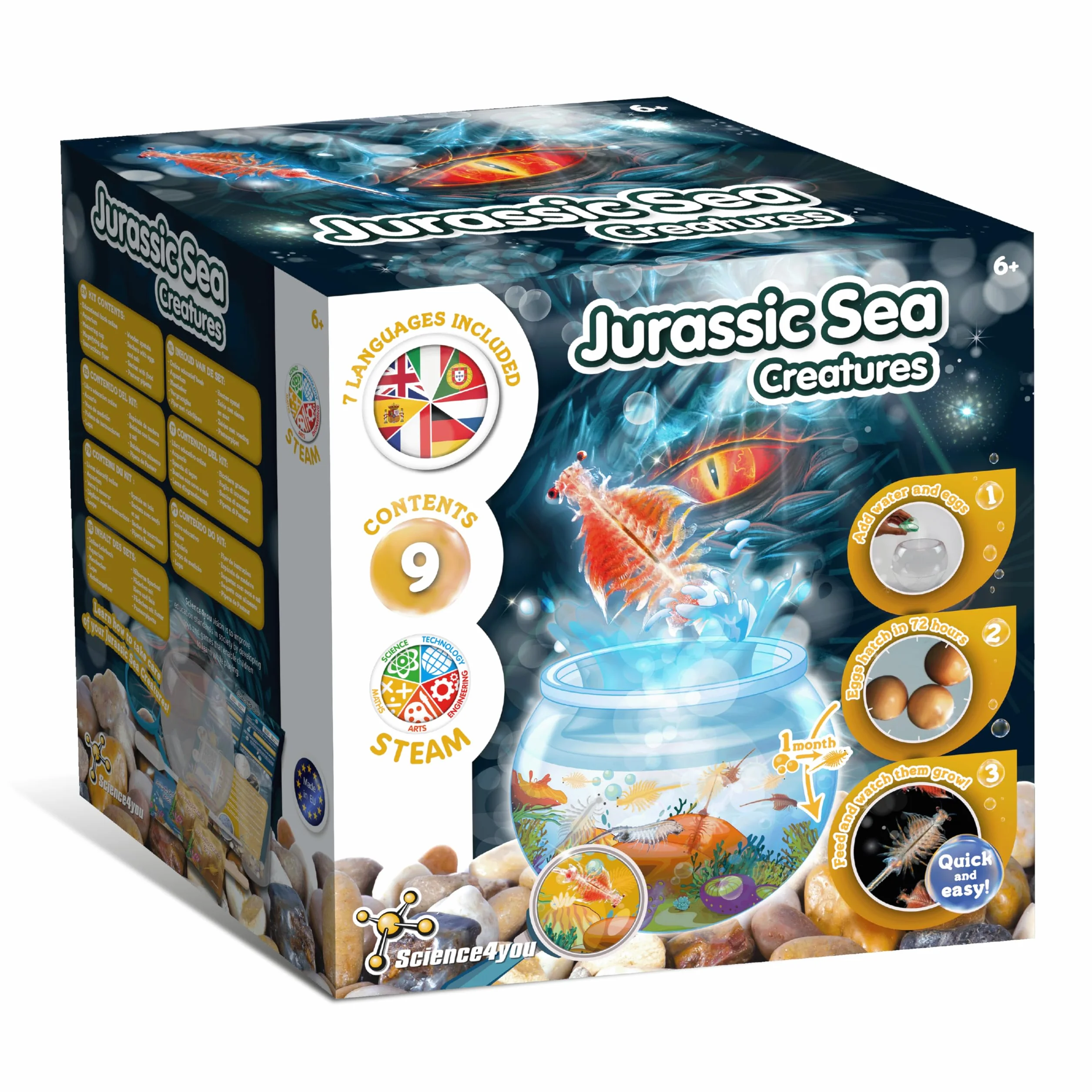 Science4you Créatures Marines Jurassiques pour Enfants - Écosystème Aquarium avec Dragons d'Eau, Jouet 5+ Ans