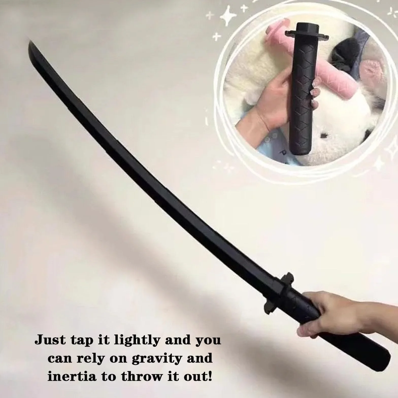 Katana télescopique en Plastique Jouet d'épée de samouraï rétractable Cadeau de Cosplay