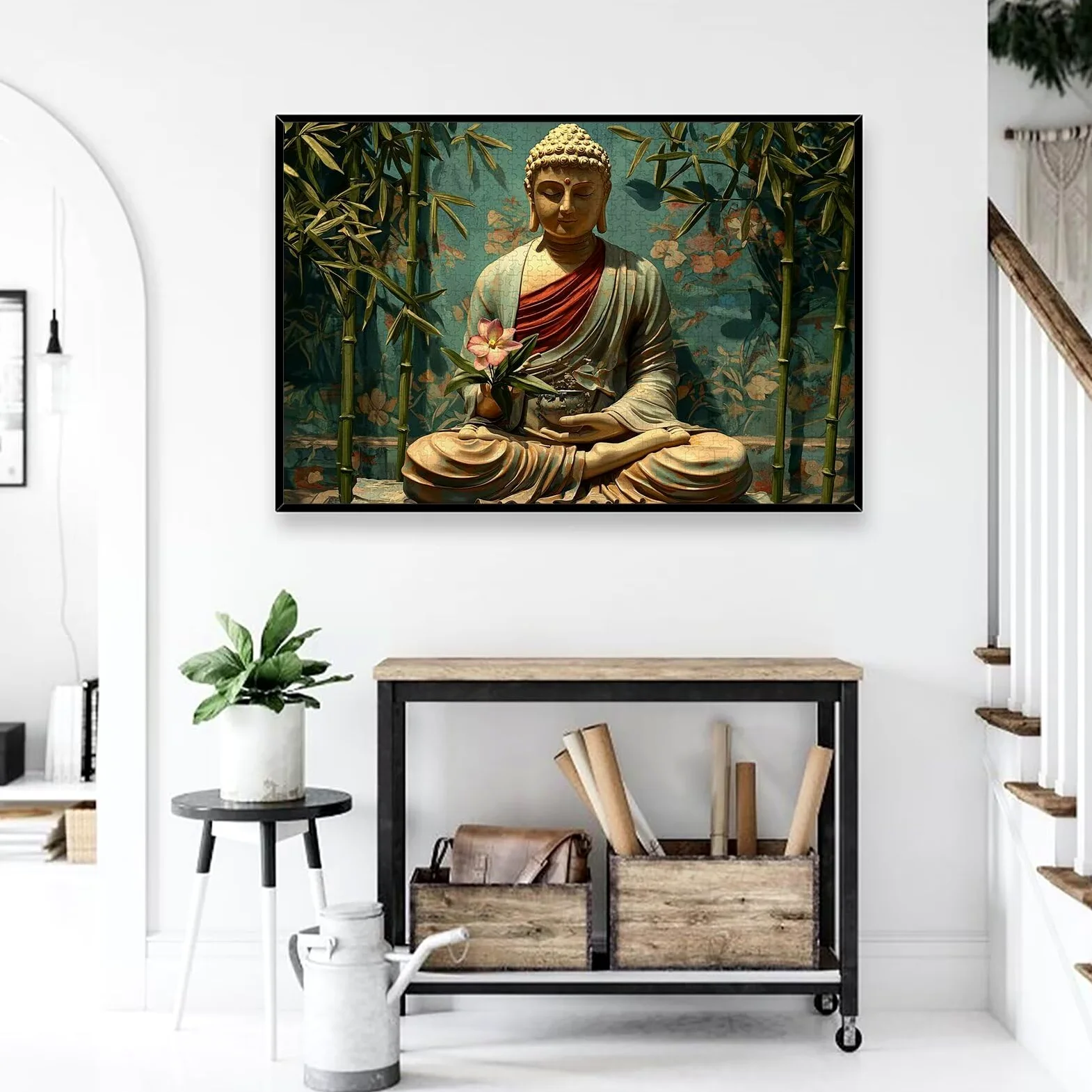 Puzzle Zen 2000 Pièces Adultes, Puzzle 2000 Pièces pour Adultes et Enfants à Partir de 14 Ans, Statue Puzzles Bois de Qualité Supérieure avec Une Boîte d'emballage Exquise, Cadeau Femme/Homme, -2011