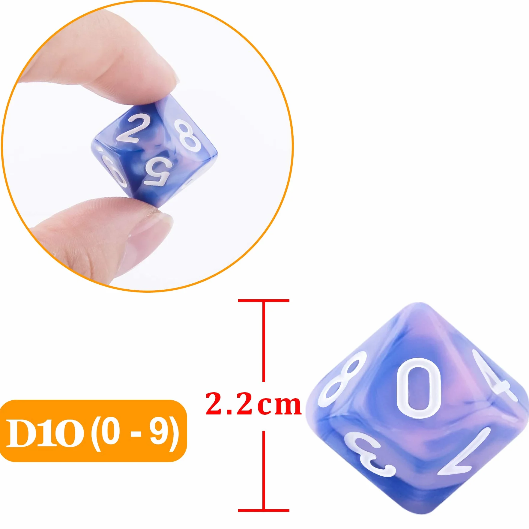 SIQUK 35 Pièces Dés Polyédriques Jeu de Dés 10 Faces Multicolore pour DND RPG