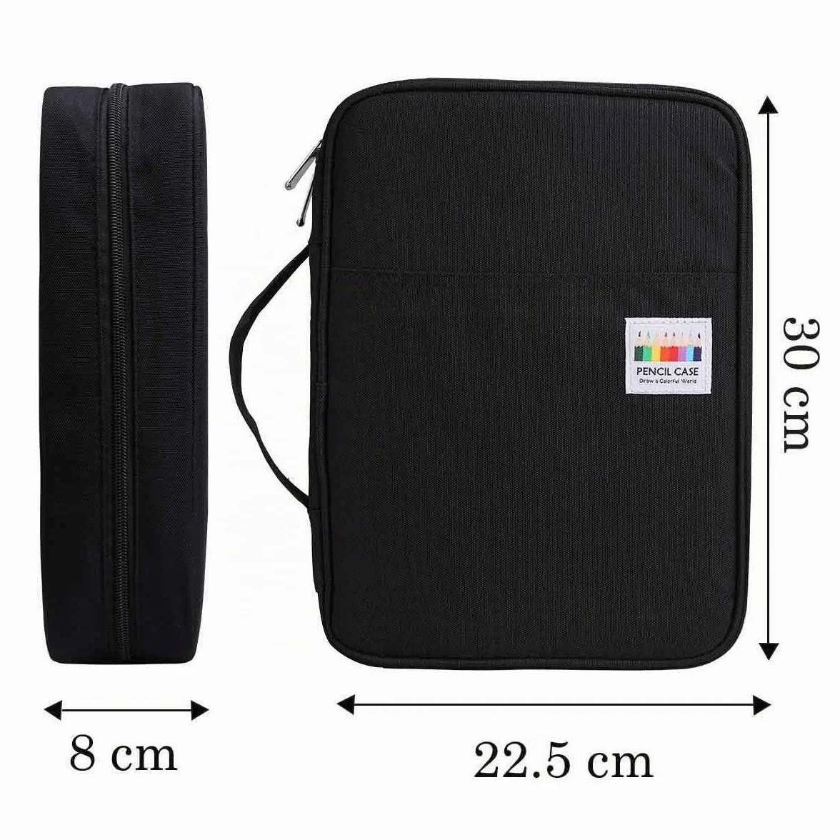 JAKAGO Grande Trousse Crayon de Couleur 220 Portable étanche avec Poignée Solide