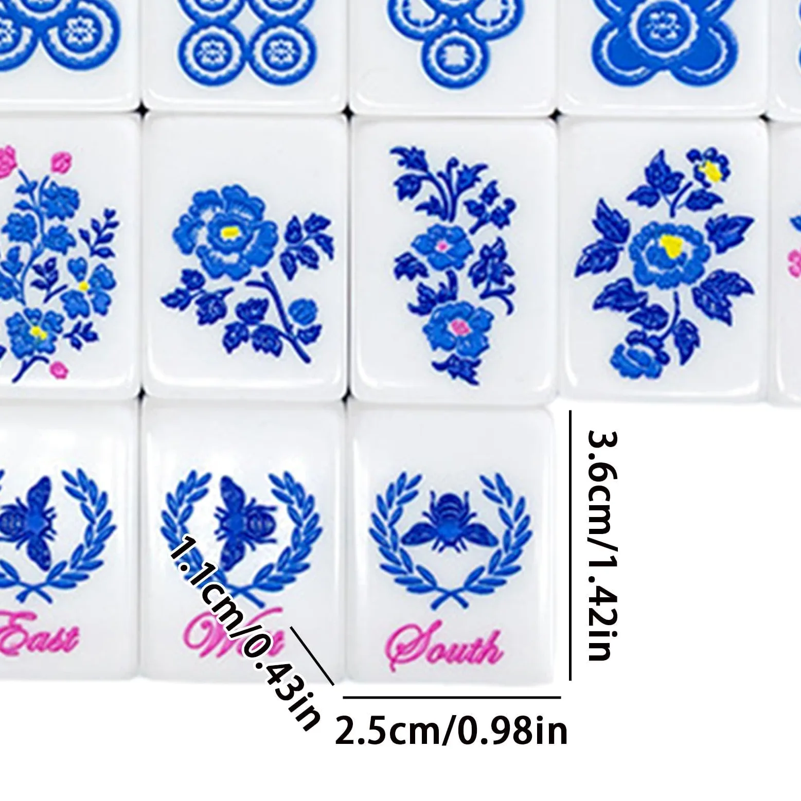 Coffret de tuiles de Mahjong 160 Pièces de tuiles américaines en Acrylique | Tuiles De Mahjong Américain pour joueurs expérimentés, débutants, fêtes, adultes, piscine, voyages et à la