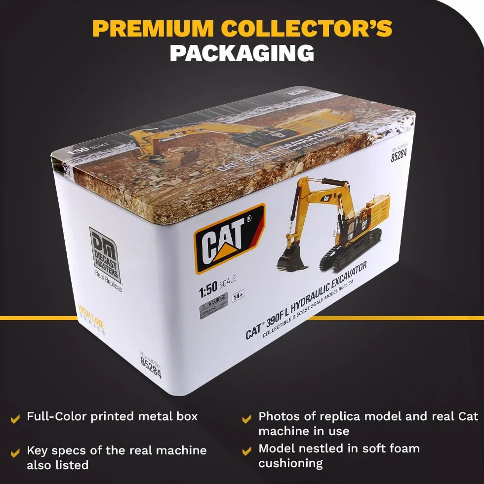 Caterpillar, DM85284, Pelle hydraulique Diecast Masters, Cat 390F L, échelle 1:50