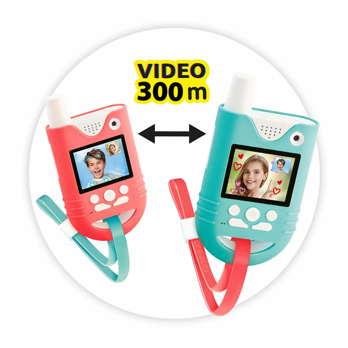 Canal Toys Kit Talkies-Walkies 2 en 1 Vidéo Enfant 300M 20 Effets 5 Voix INF 042