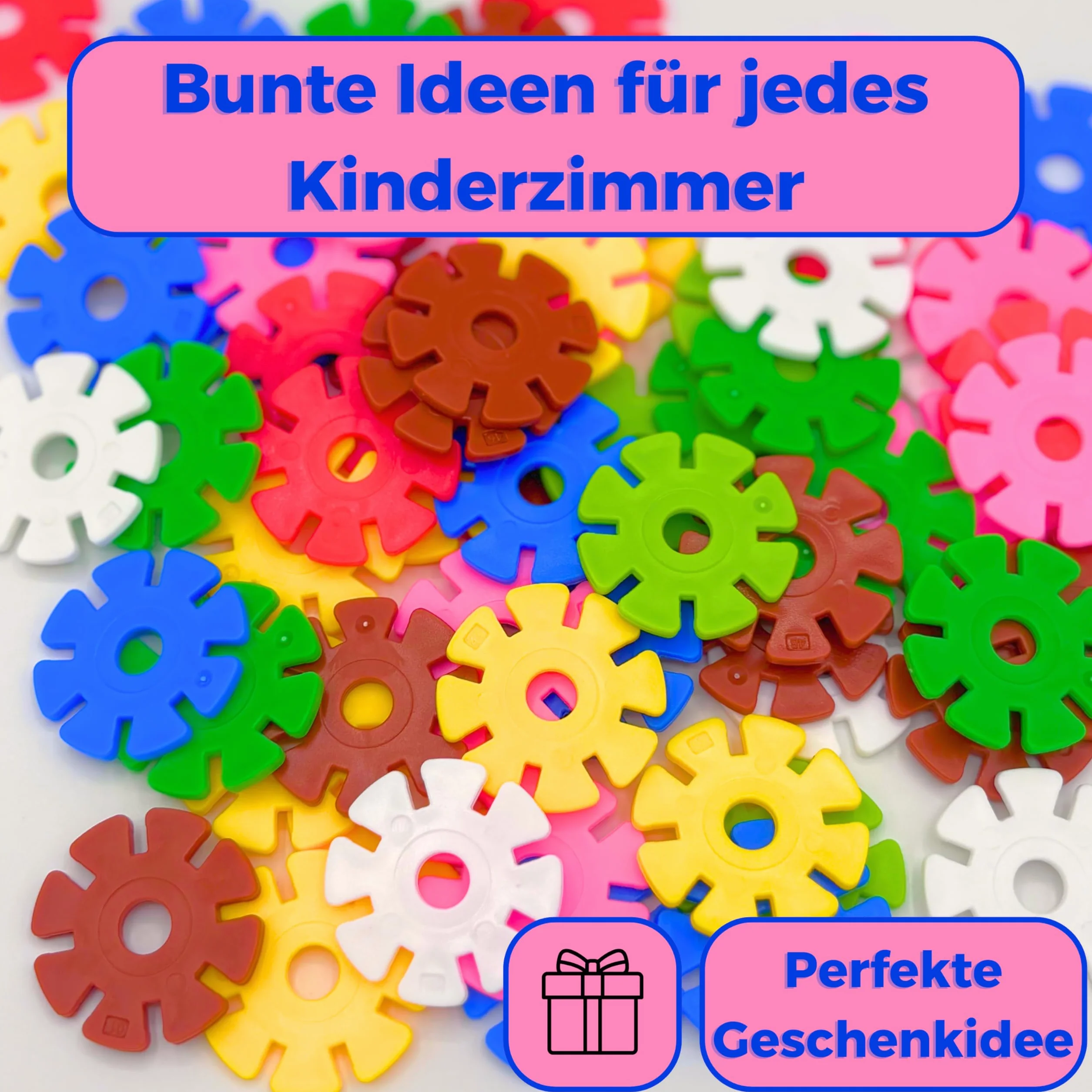 Smart-Planet Lot de 500 fleurs - Jouet de construction éducatif 3 ans+ 8 couleurs motricité fine