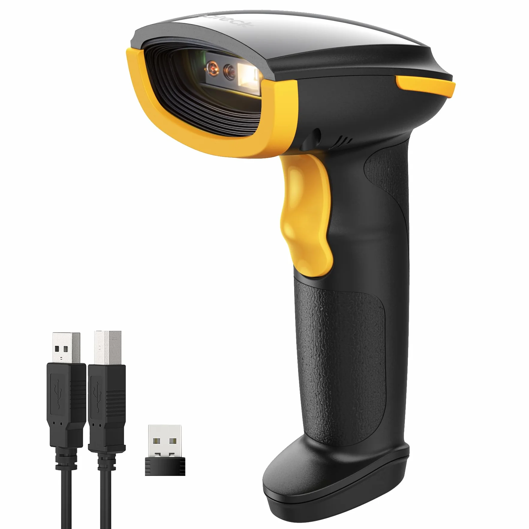 Inateck Lecteur Code Barre sans Fil 1D 2D QR, Douchette 3 en 1 Bluetooth 2,4 GHz USB, 2600 mAh, BCST-23