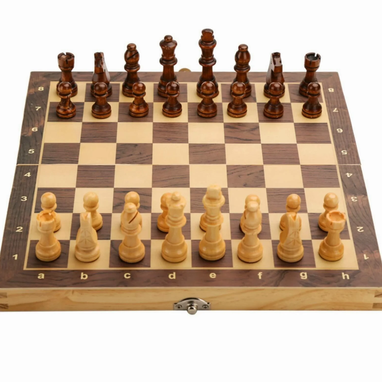 echiquier Jeu d'échecs magnétique Pliable en Bois avec 2 Reines, Plateau de Jeu intérieur for Le Rangement, for Adultes, Enfants et débutants, Grand échiquier echecs Jeu(39 * 39cm)