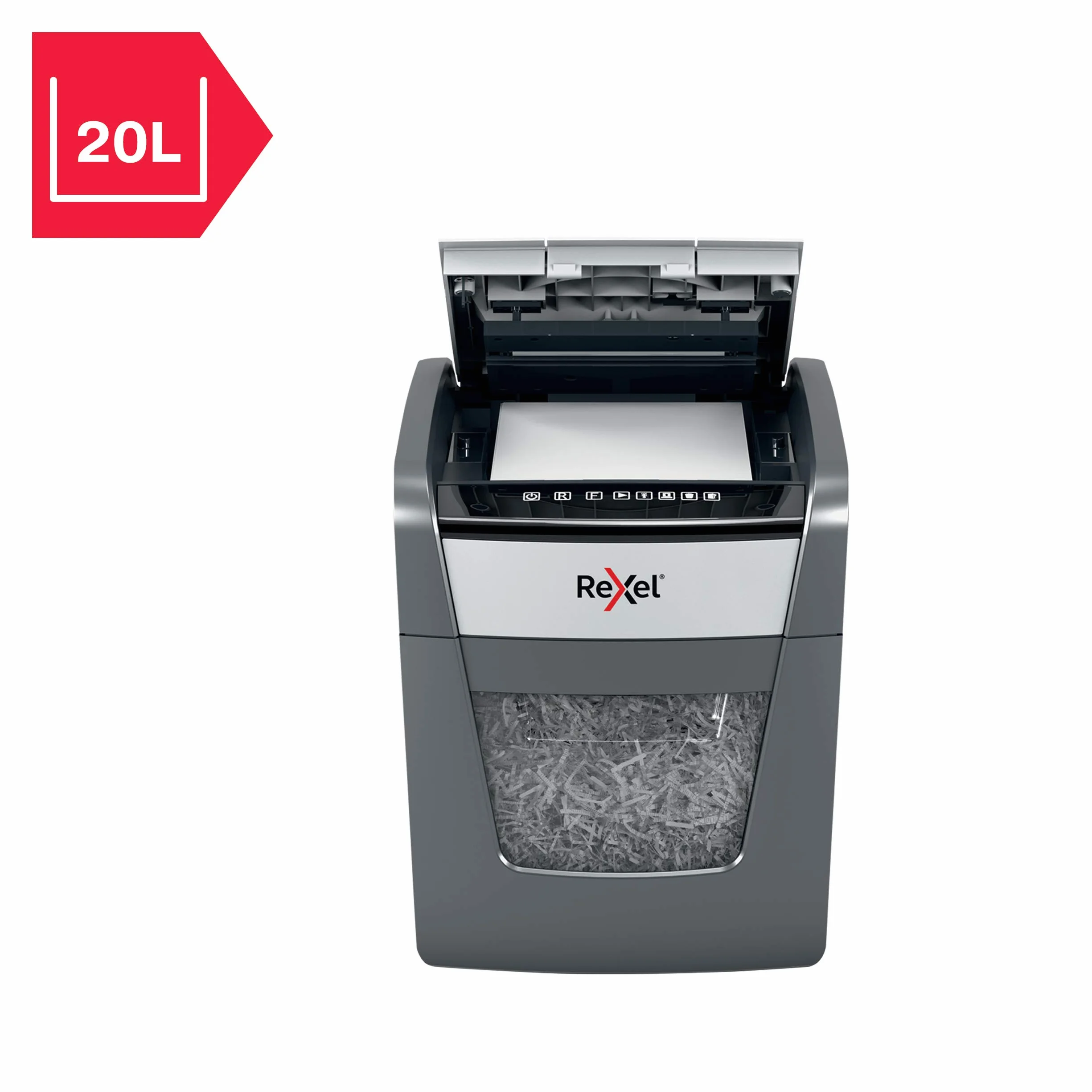 Rexel Destructeur de documents AutoFeed Hybride 50 feuilles Coupe croisée P4 20L 2020050XEU