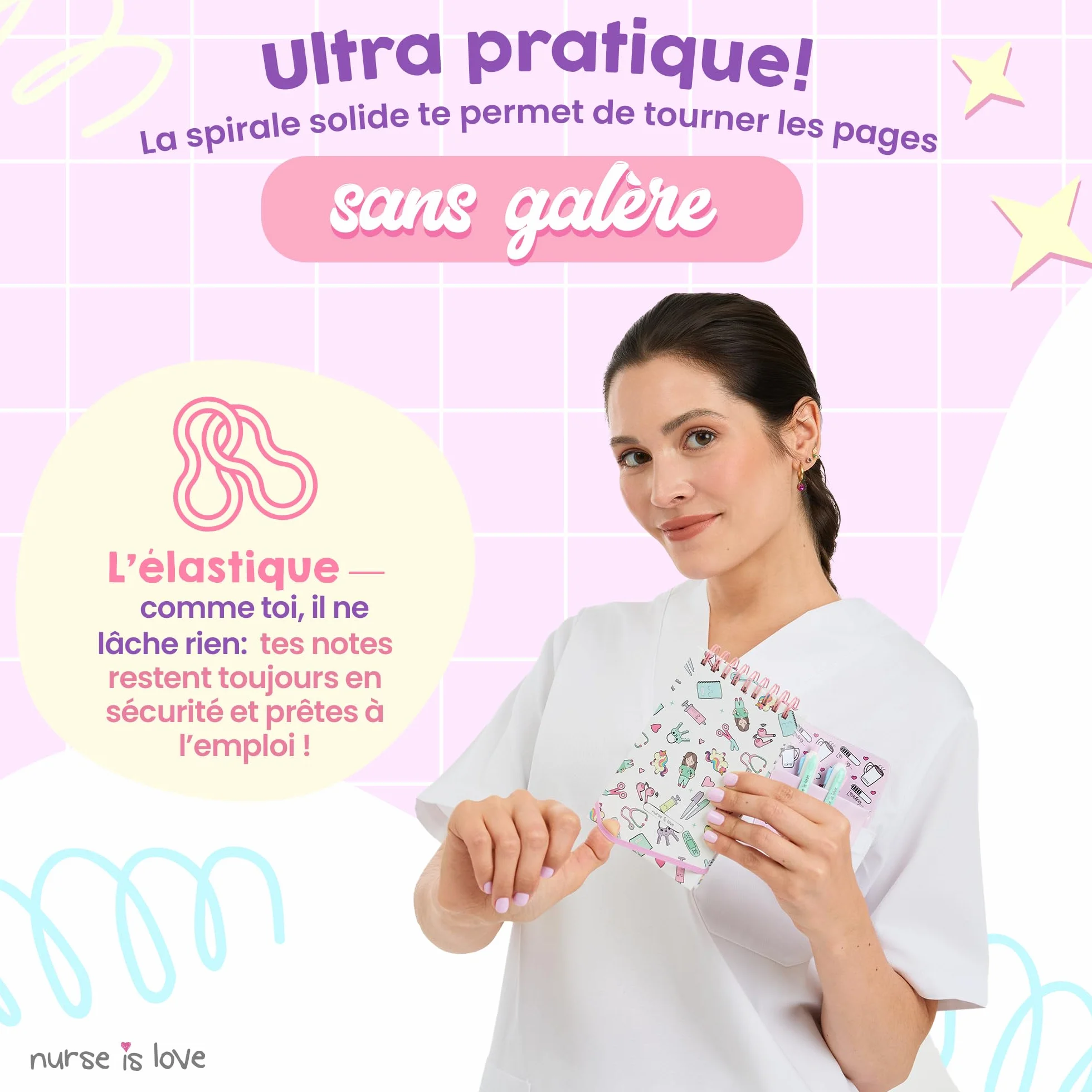 Petit Carnet De Notes Spirale A7 Pour Infirmiere & Aide Soignante - Cadeau Médecins UNICORNS
