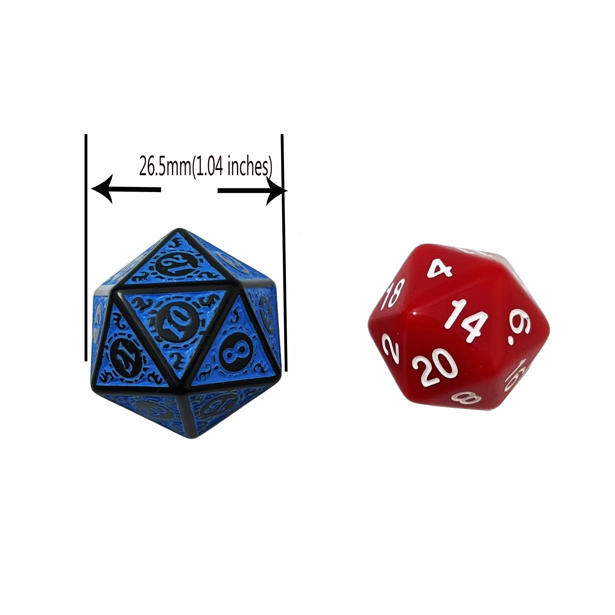 Lot de 10 dés polyédriques D20 pour jeux de table DND RPG MTG