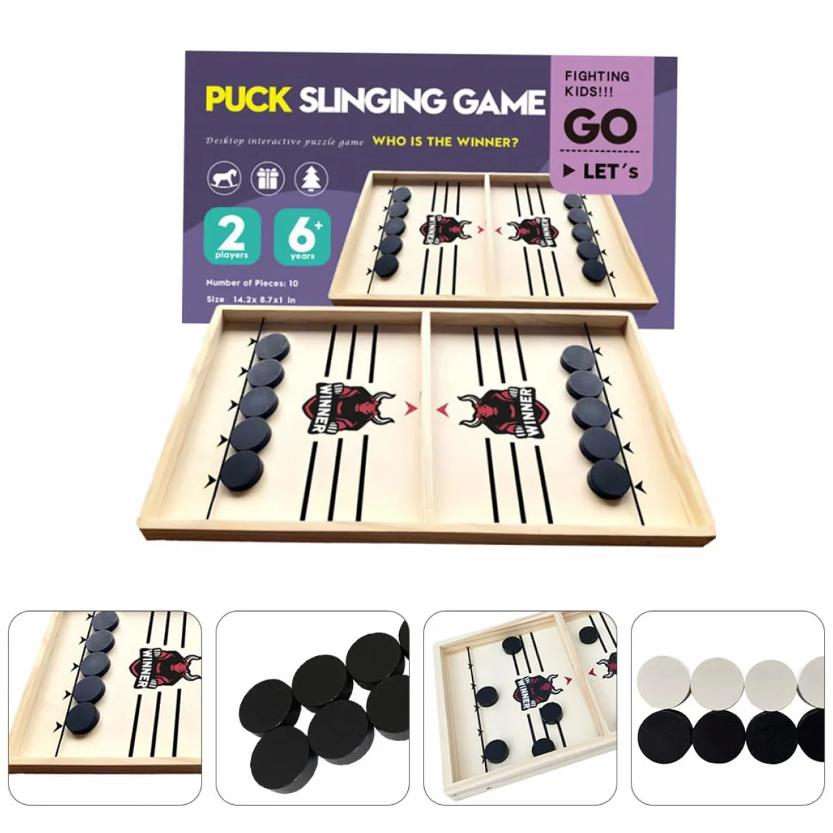 SUPVOX Jeu de Palet à Fronde Rapide Bois Éducatif pour Parents et Garçon Fille de Amusant pour Développer Intelligence et Interaction Familiale