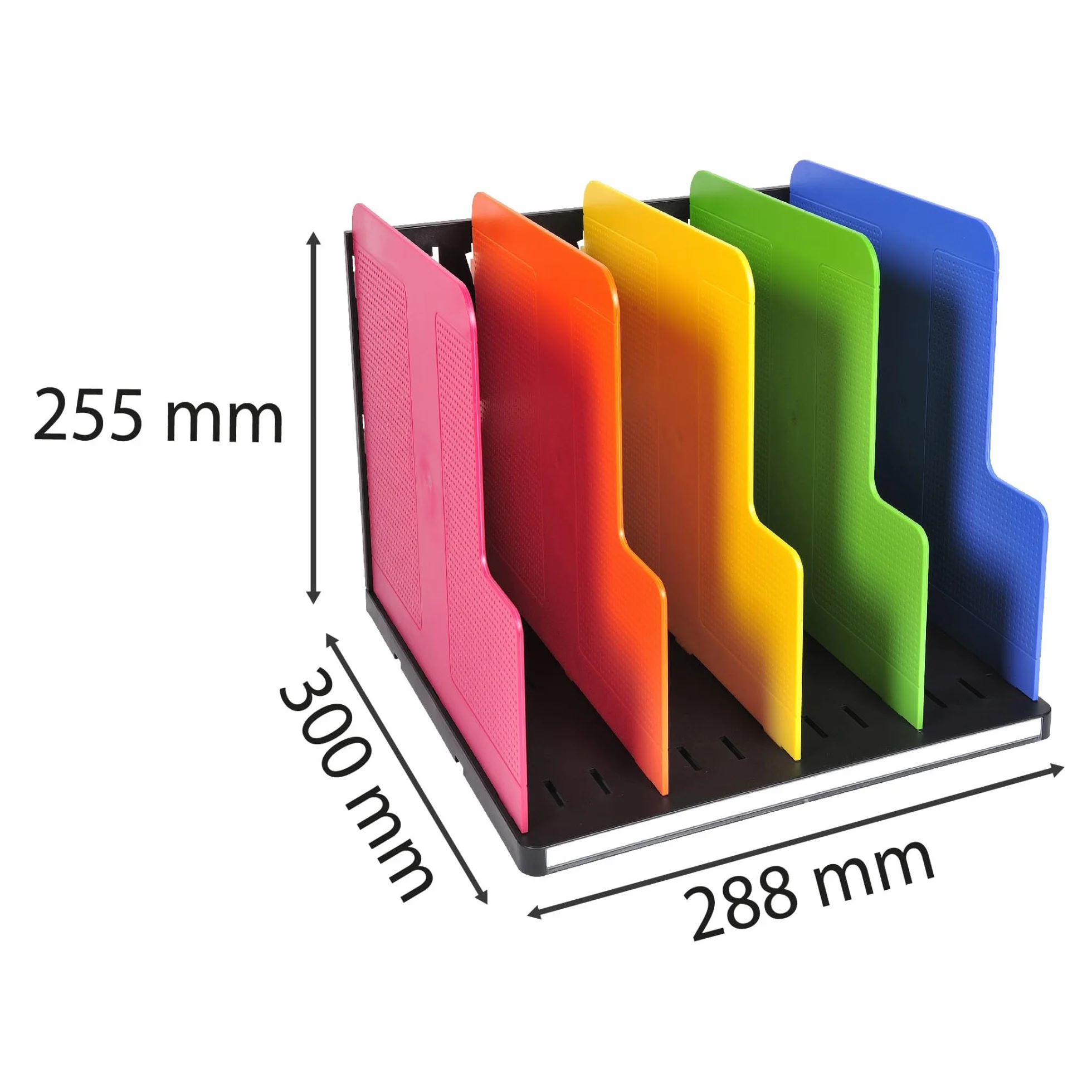 Exacompta Trieur vertical MODULOTOP 5 intercalaires A4+ 30x29x25,5 cm noir/arlequin