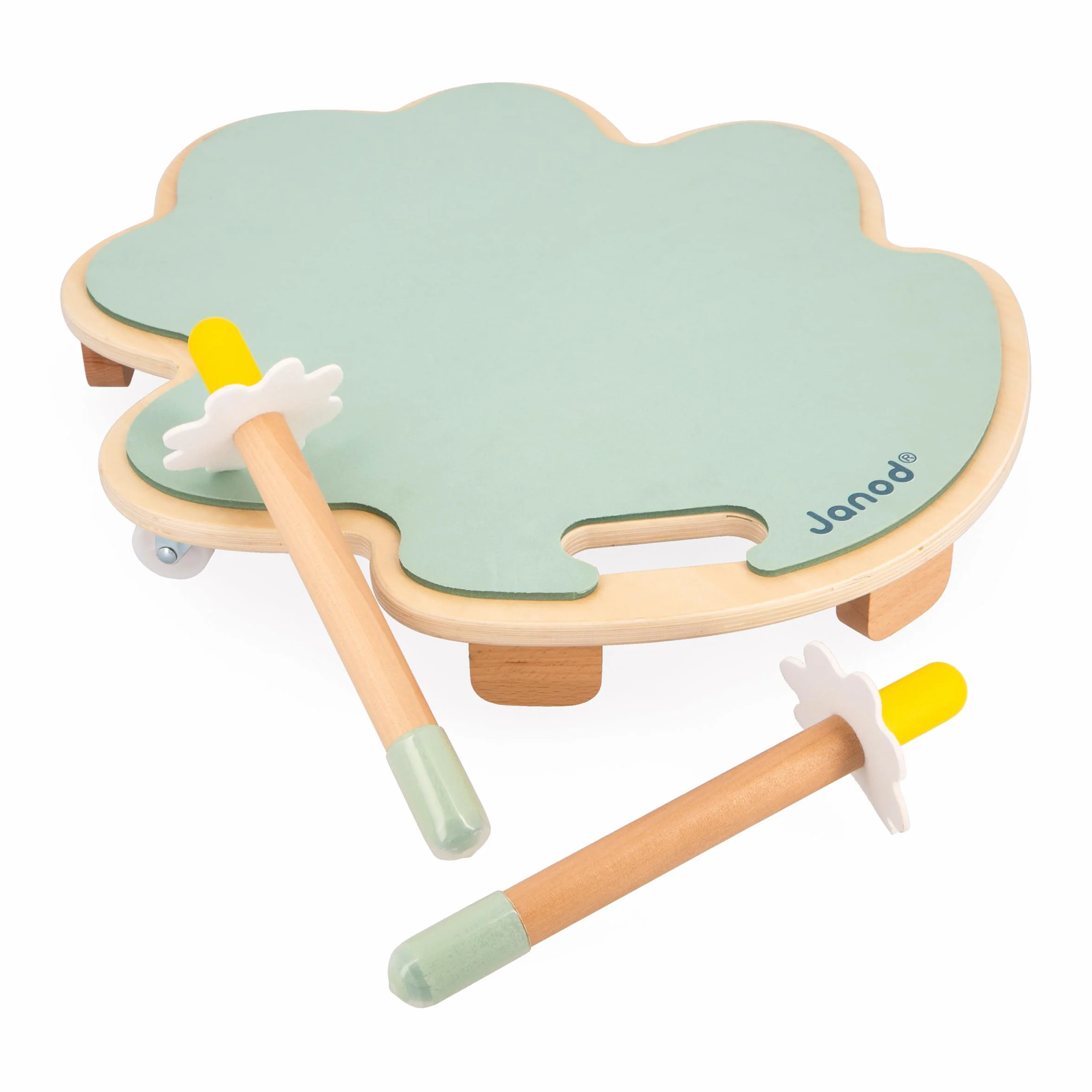Janod Feuille Roulante Sweet Cocoon Planche à roulettes en Bois FSC Jeu d'Adresse Enfant 4 Ans