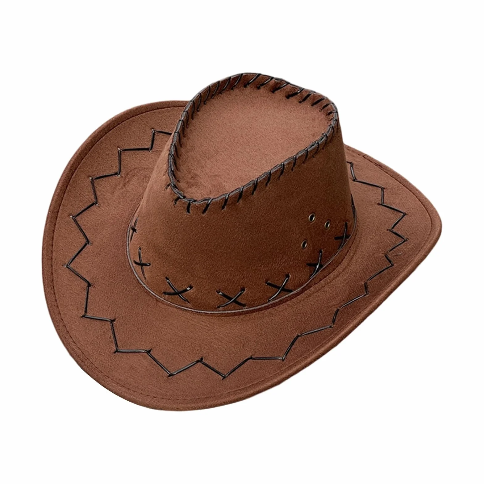Chapeau de cowboy en daim synthétique pour enfants