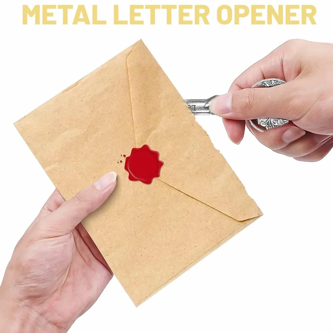 Ouvre-Lettres Rétro Coupe-enveloppe Léger Fait à la Main Poignée Acier Ouvre Lettre Couteau Fournitures Bureau
