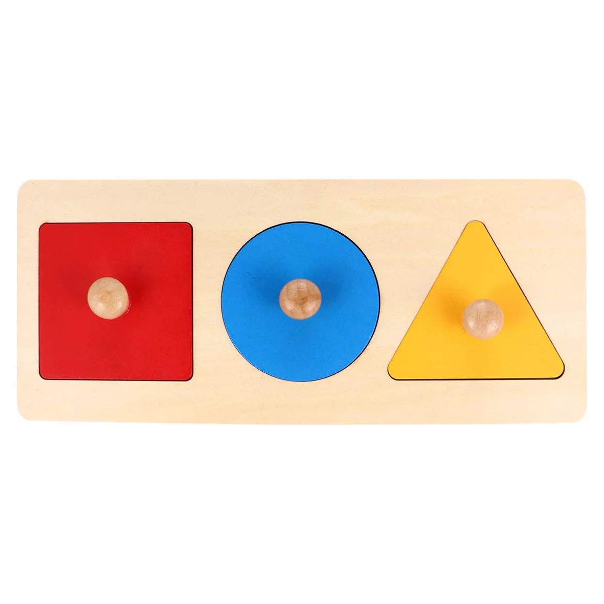Montessori Puzzle géométrique à emboîter Jouet en bois 30,5 x 10,9 x 3,5 cm Jouet éducatif développement précoce