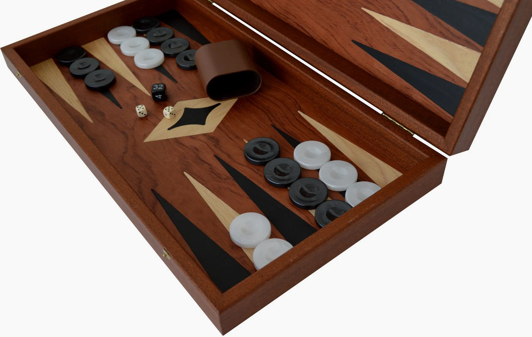 Manopoulos - Backgammon traditionnel en palissandre - Fabriqué à la main en Grèce