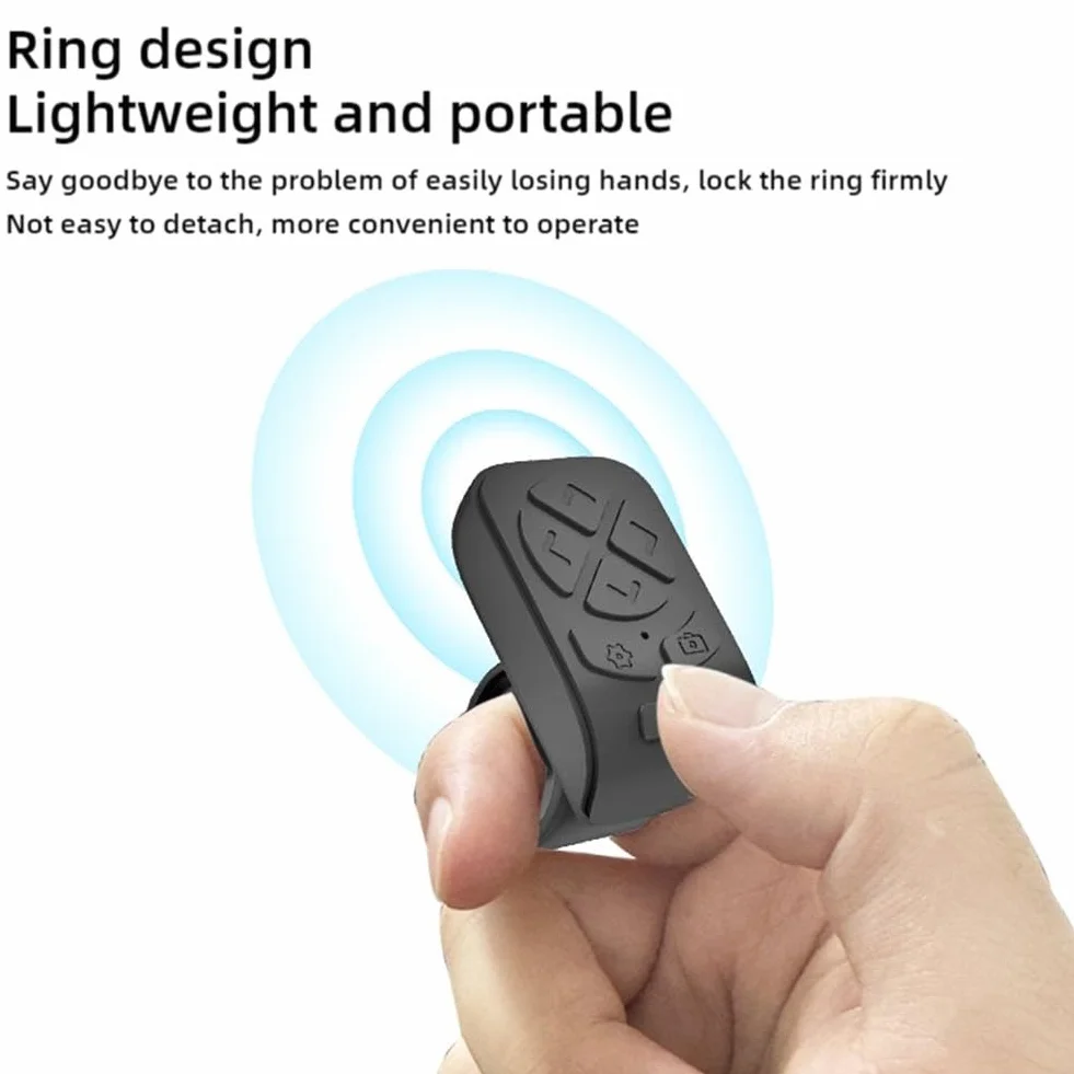 Bague de contrôle à distance Bluetooth pour tourner les pages Télécommande sans fil
