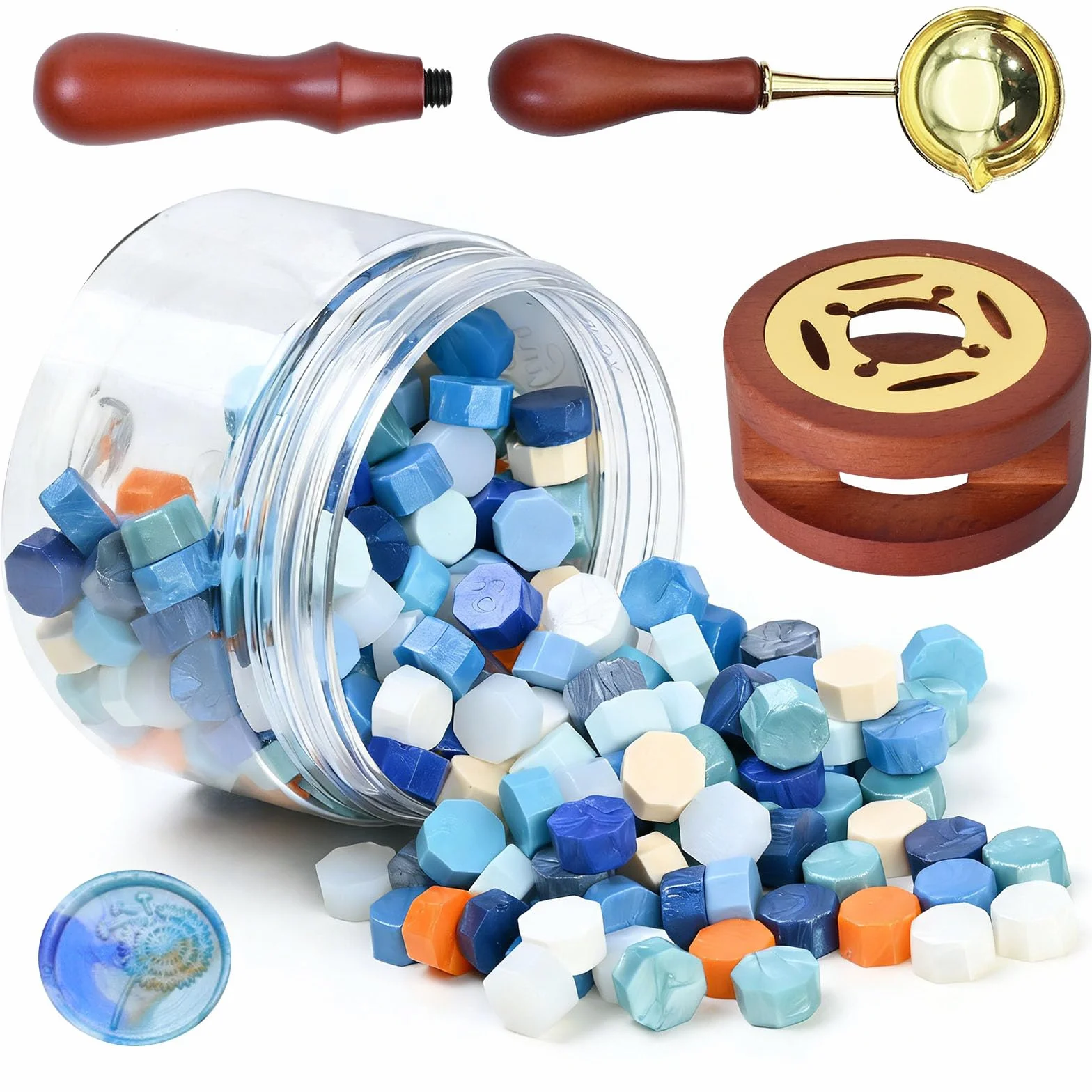 Kit Sceau de Cire 200 Pièces 13 Couleurs Perle de Cire à Cacheter avec Réchauffeur & Cuillère à Fondre
