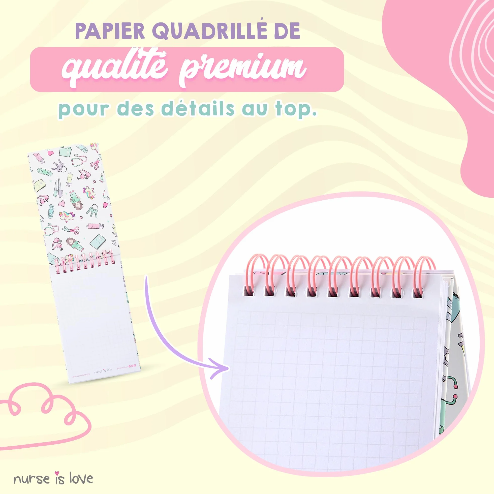 Petit Carnet De Notes Spirale A7 Pour Infirmiere & Aide Soignante - Cadeau Médecins UNICORNS