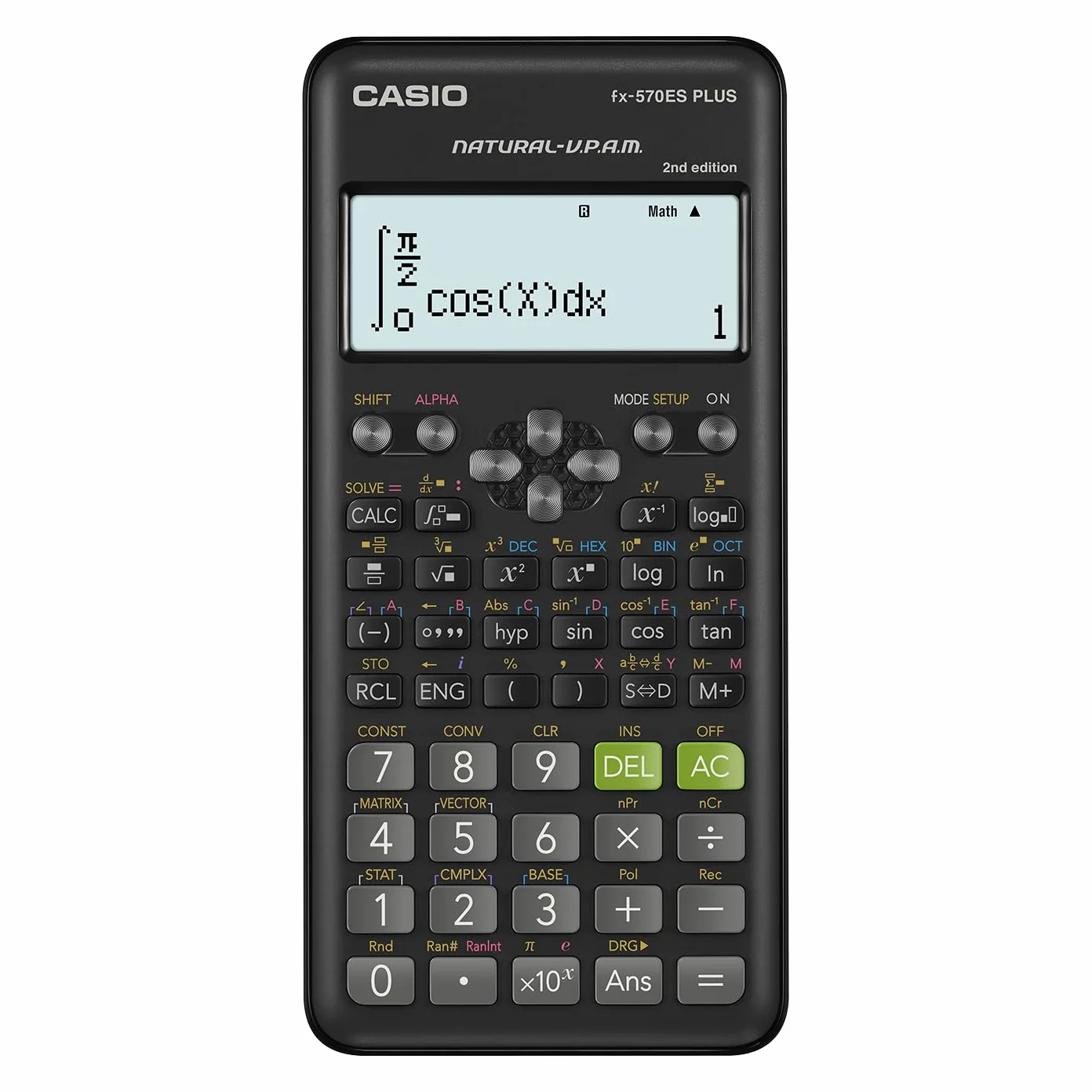 Casio FX-570ES Plus 2 Calculatrice Scientifique 417 Fonctions Écran Naturel