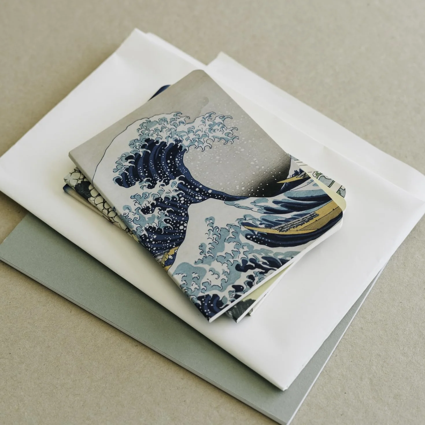 Grupo Erik Lot de 3 Carnets Hokusai A6 Carnet de Notes