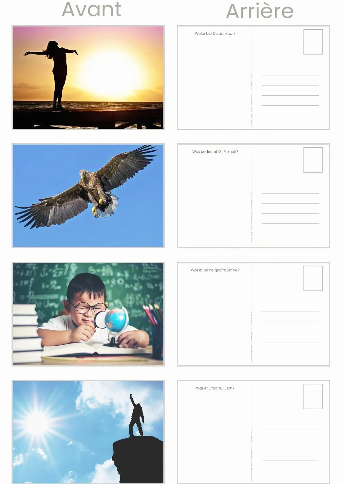 Edition Seidel Set de 50 cartes postales de motivation pour formation en communication