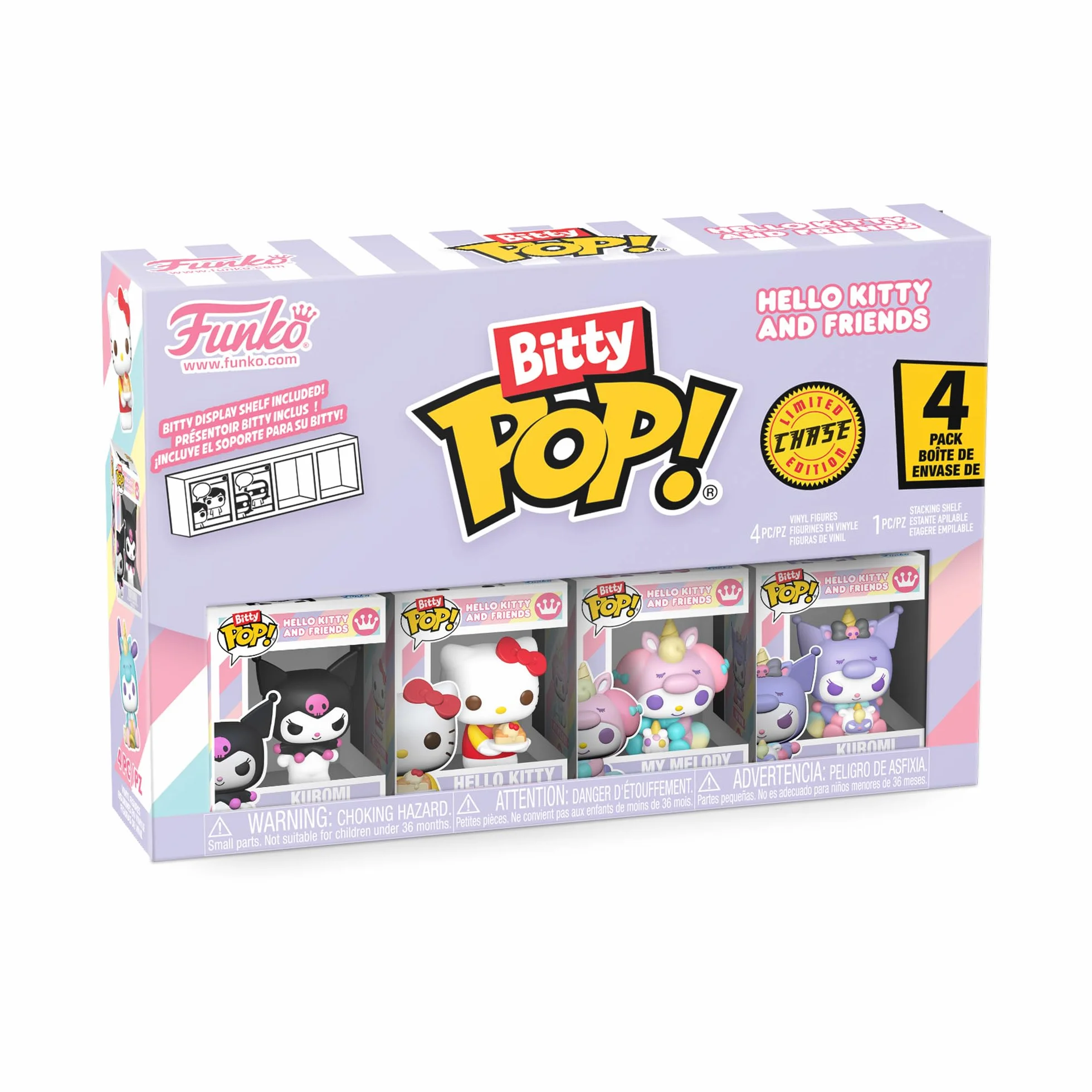Funko Bitty Pop! 4 Pack Hello Kitty and Friends Kuromi My Melody Mystery Mini Figure 0.9 Inch