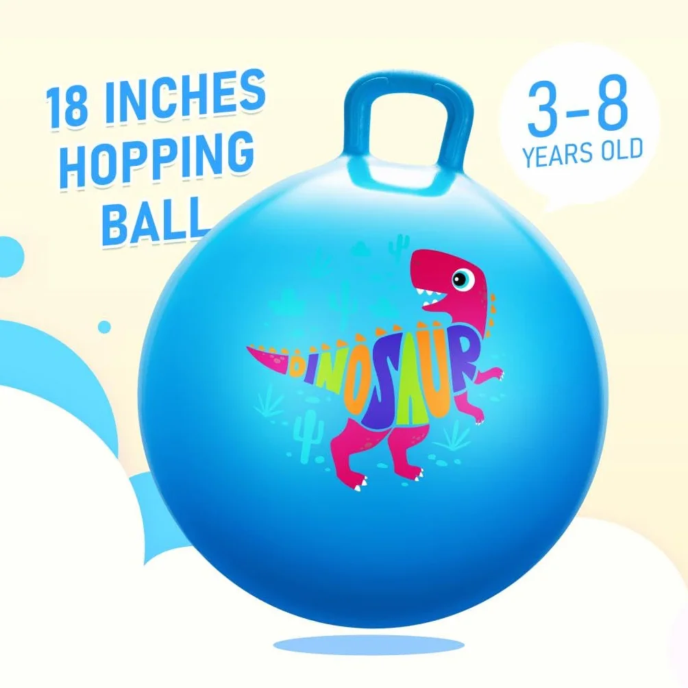 U&C Planet Ballon Sauteur 45 cm Enfant 3-8 Ans Plastique PVC épais résistant Jouet intérieur extérieur