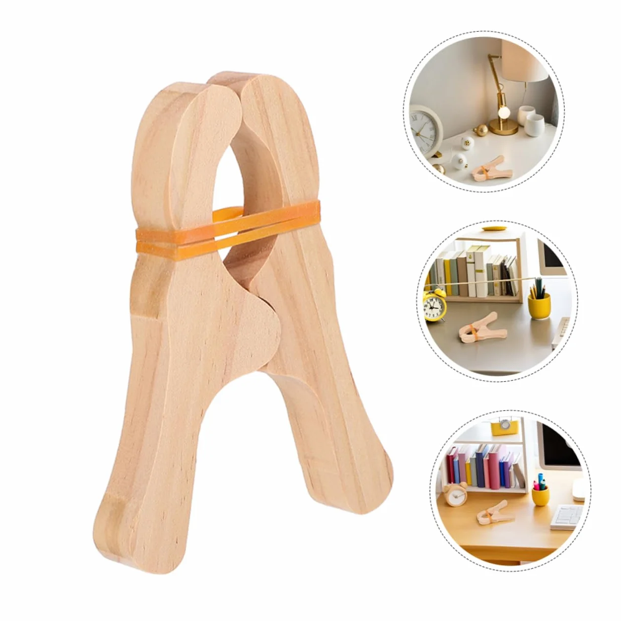 DOITOOL Lot de 5 Pinces de Jeu en Bois pour Enfants Kit Construction Fort Montessori