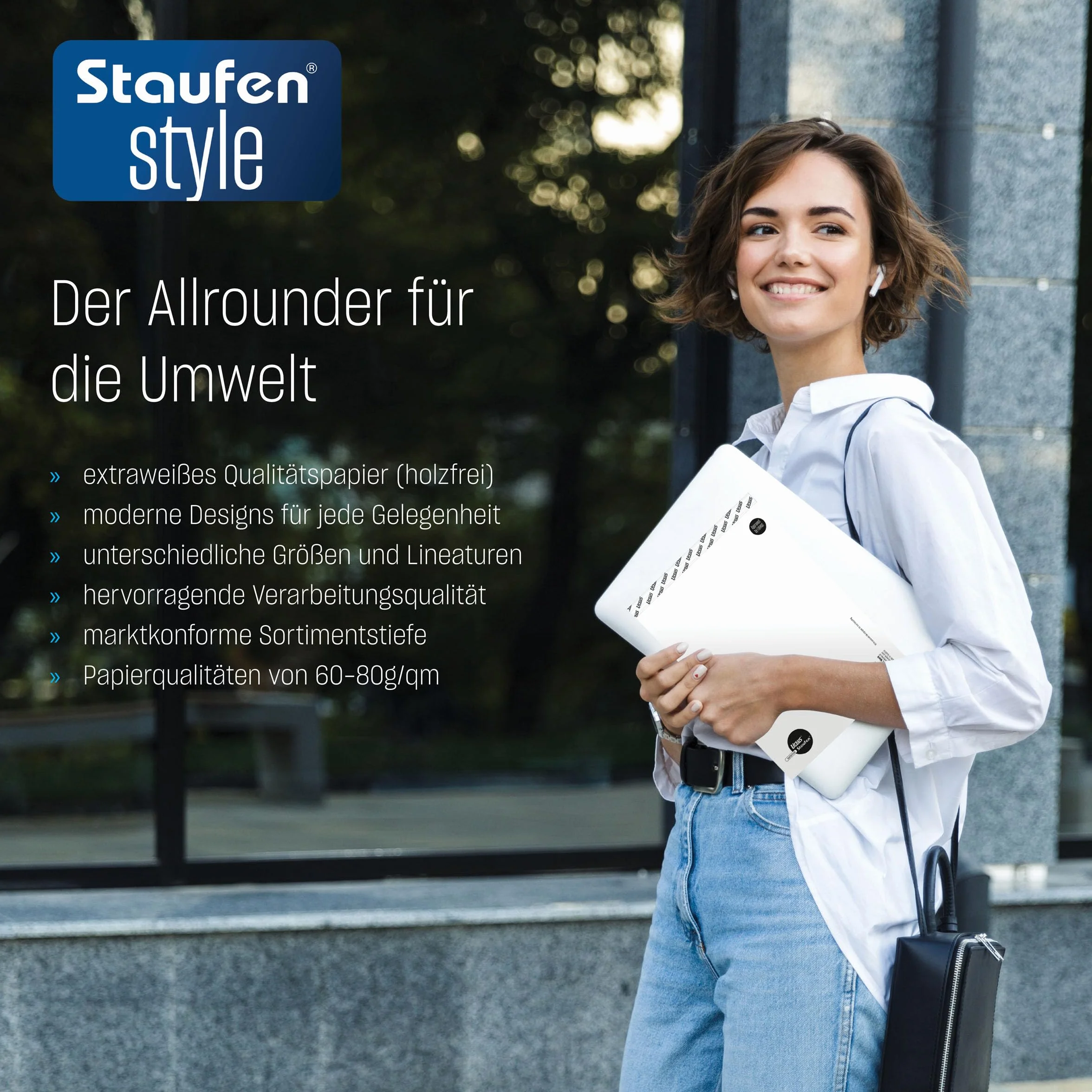 Staufen Bloc-notes A5 70 g/m² 5 blocs 50 feuilles vierge