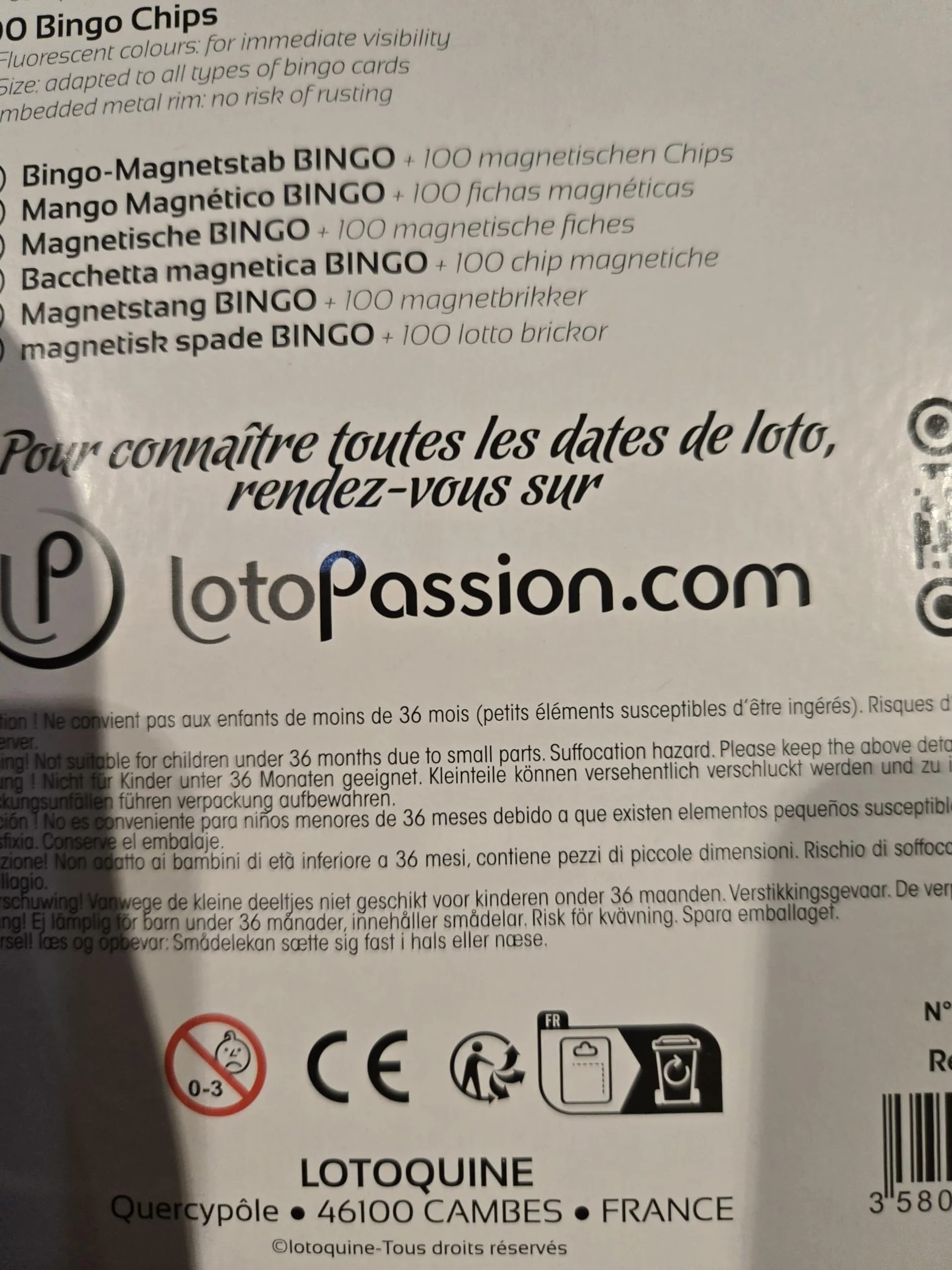 Pions magnétique Bleu Loto Bingo Accessoire Jeu Aimant Carte