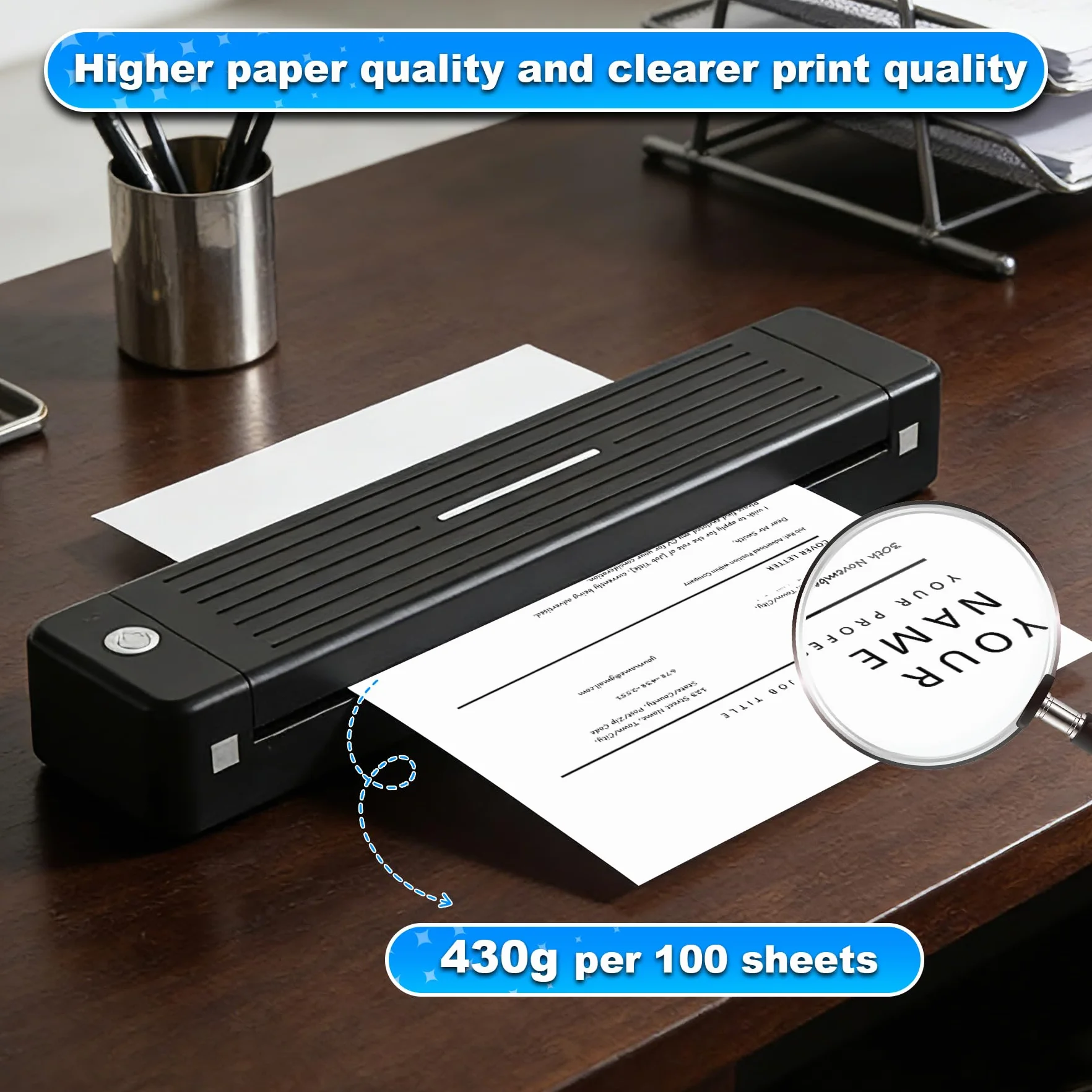 Papier Thermique A4 Sans BPA 100 Feuilles Séchage Rapide
