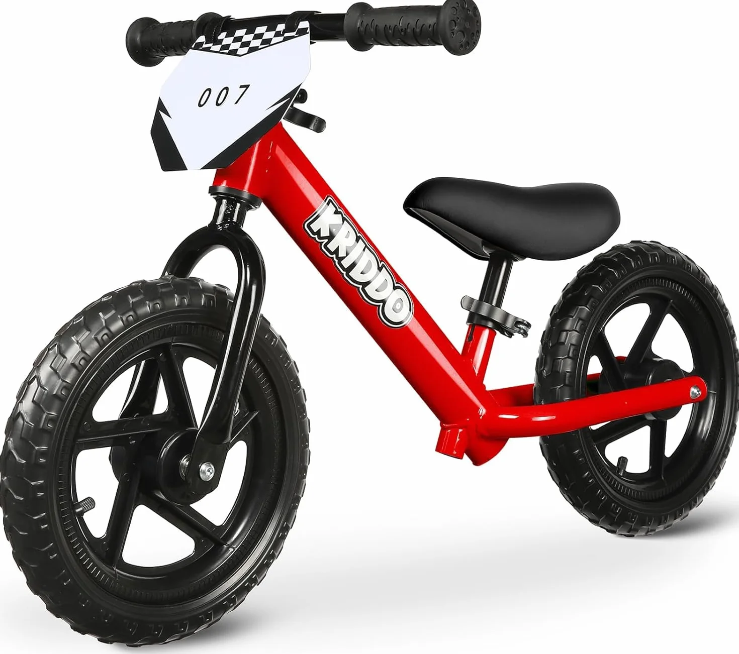 KRIDDO Draisienne 2 Ans, Vélo Bébé sans Pédales 12 Pouces avec Plaque Individuelle