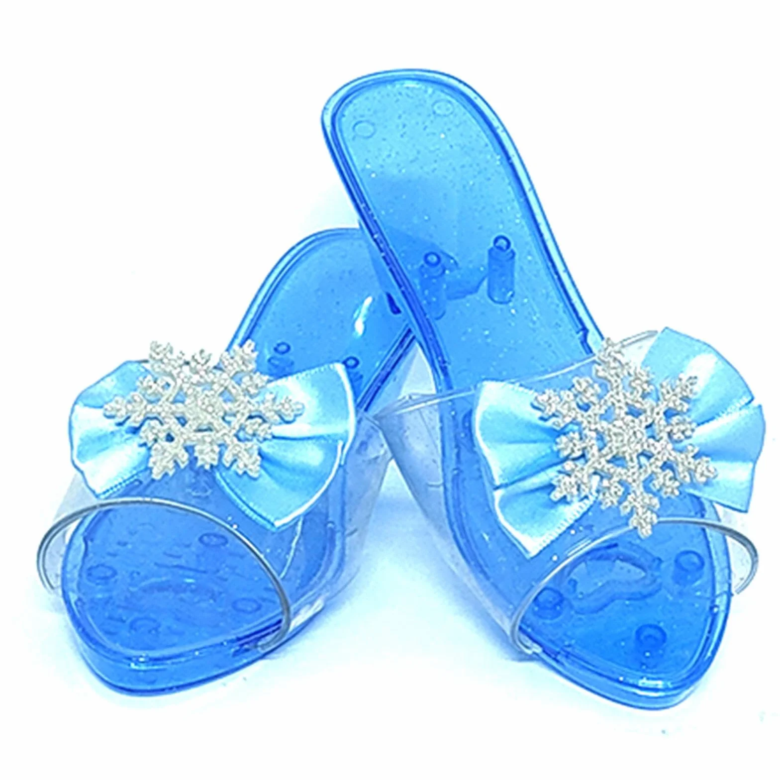 predolo Chaussures de Princesse à Enfiler pour déguisement, Bleu