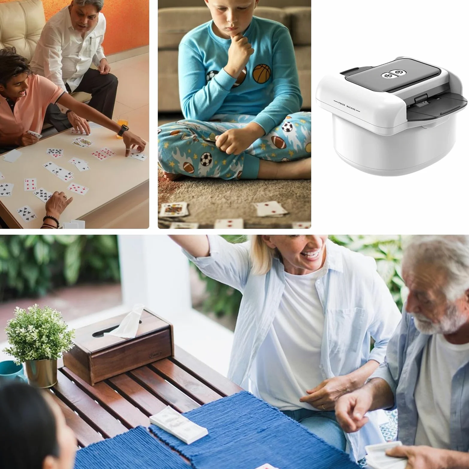 Générique Mélangeur de Cartes Automatique Mélangeur Automatique 2 Jeux | Machine Rechargeable Silencieuse 2 Modes Pour Tables De Poker Et Jeux De Cartes
