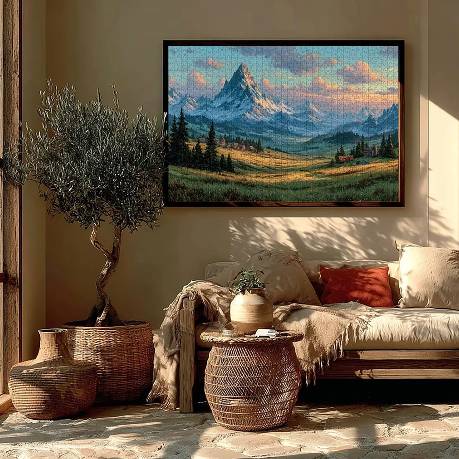 Montagne EnneigéE Puzzle 4000 pièces Adultes, Puzzle Bois 141x87cm, Adultes Jeu éducatif Défi énigme avec Une Boîte d'emballage Exquise, Jeu Relaxant Détente Collection, Cadeau Fille, (Paysage) V-1646