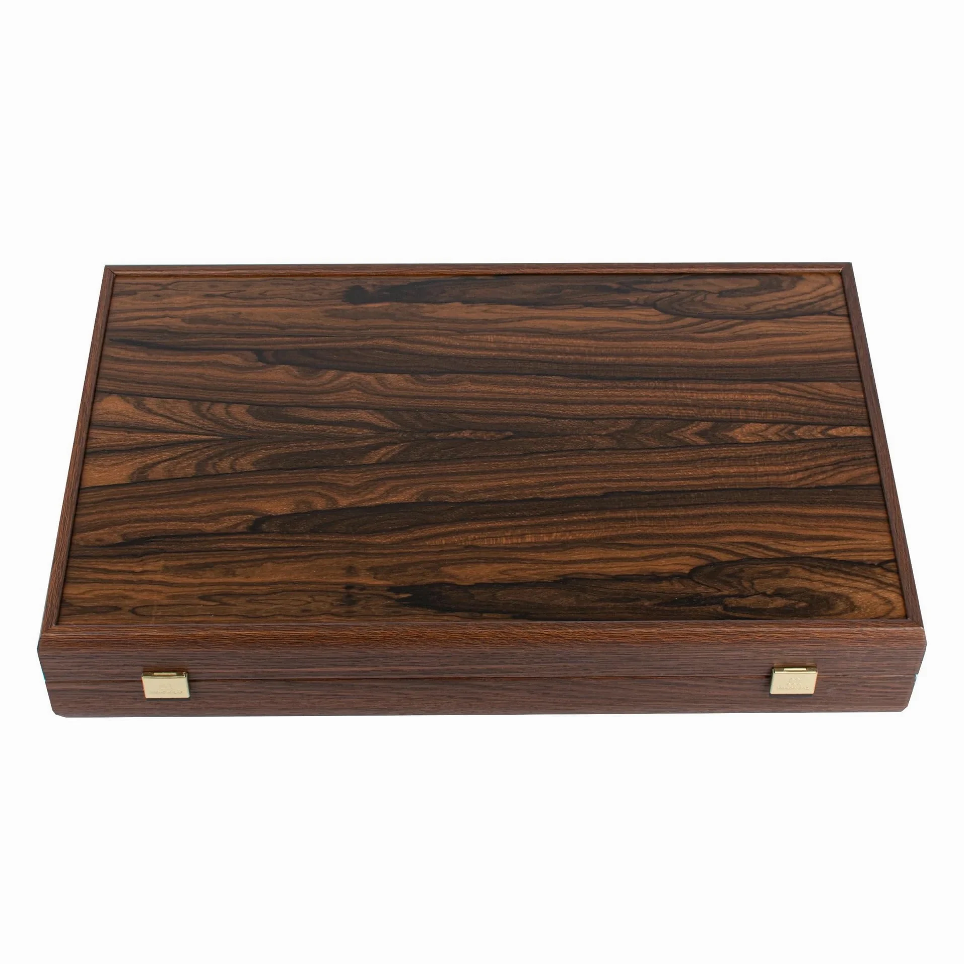 Manopoulos Ensemble de jeu de backgammon en ziricote de luxe fabriqué à la main en Grèce par des experts, 48 x 26 cm, fermé, adultes 14 +