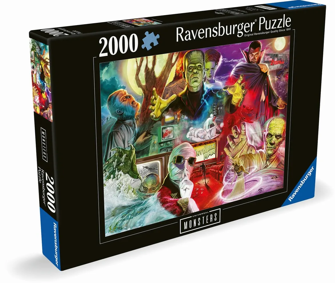 Ravensburger - Puzzle 2000 pièces - Puzzle Adultes - Dès 14 Ans - Les Monstres d'Universal - Puzzle de qualité Premium fabriqué en Europe - Horreur - 12001341