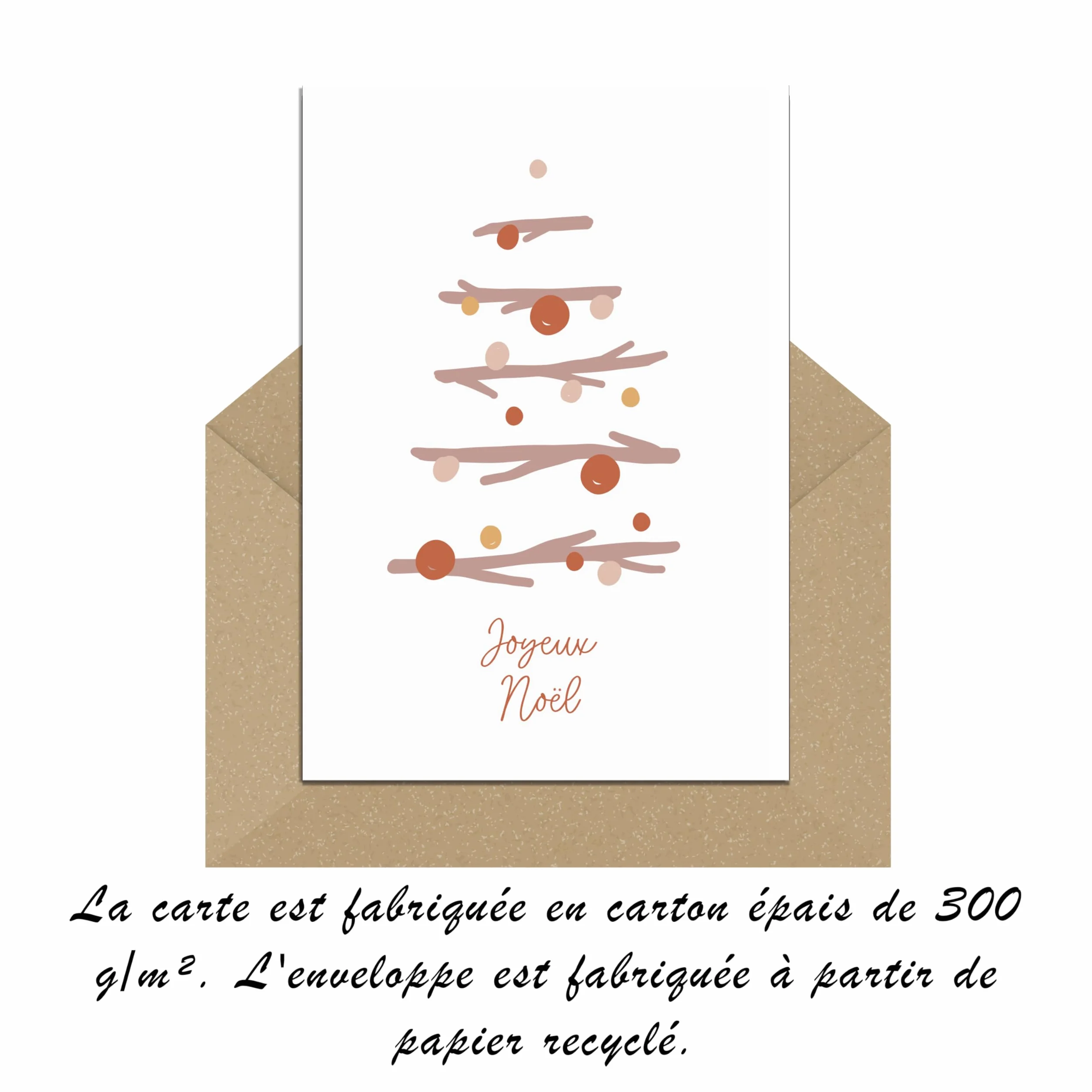 Cartes de Noël avec enveloppe Set de 30 pièces - En français - A6 cartes pliables