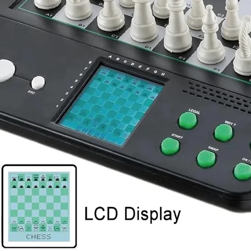 Échiquier électronique avec pièces magnétiques et écran LCD pour jeu d'échecs interactif homme-machine, idéal pour débutants et amateurs