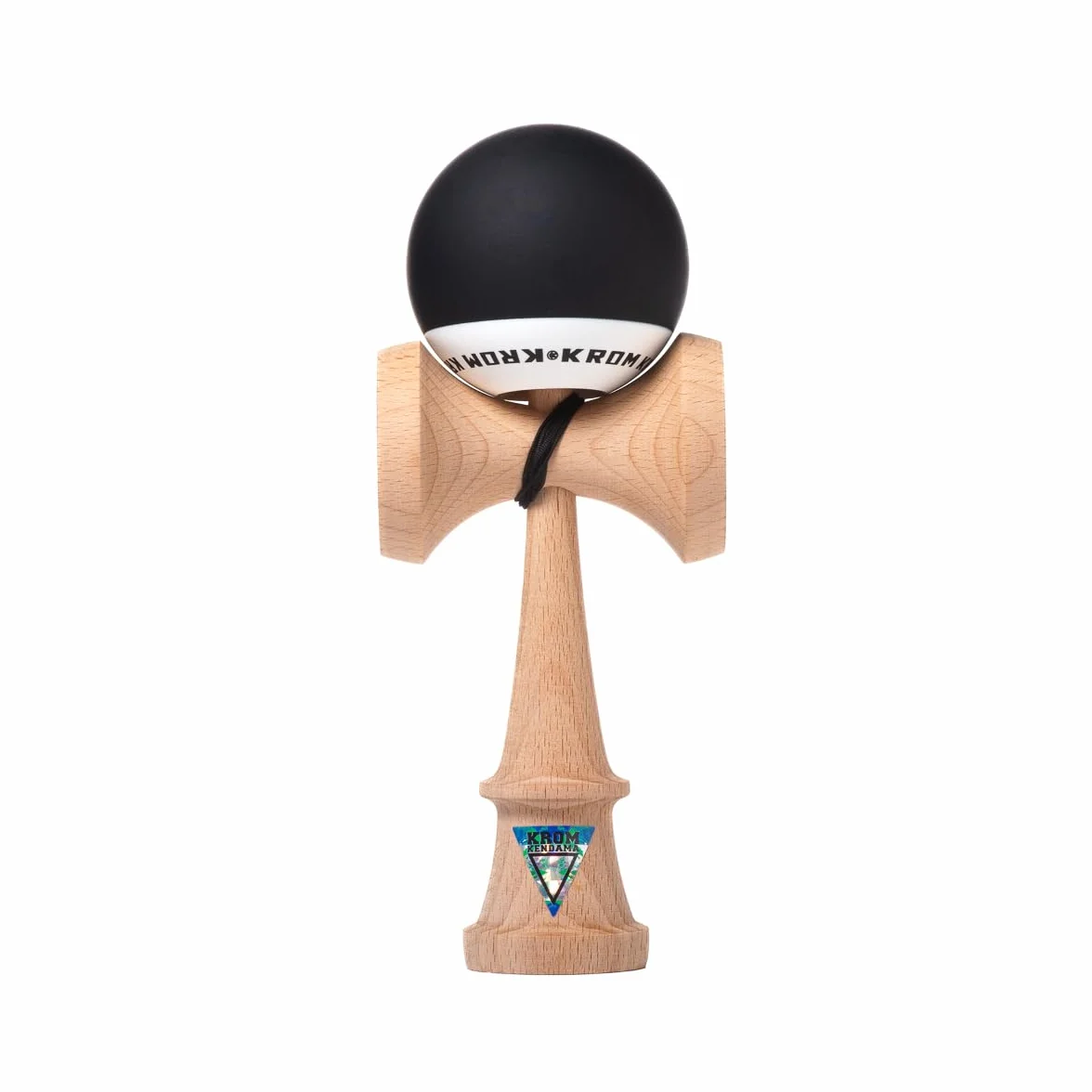 Kendama Pro Pop Noir - Bilboquet Japonais en Bois pour Adulte et Enfant avec Ficelle de Rechange et Stickers