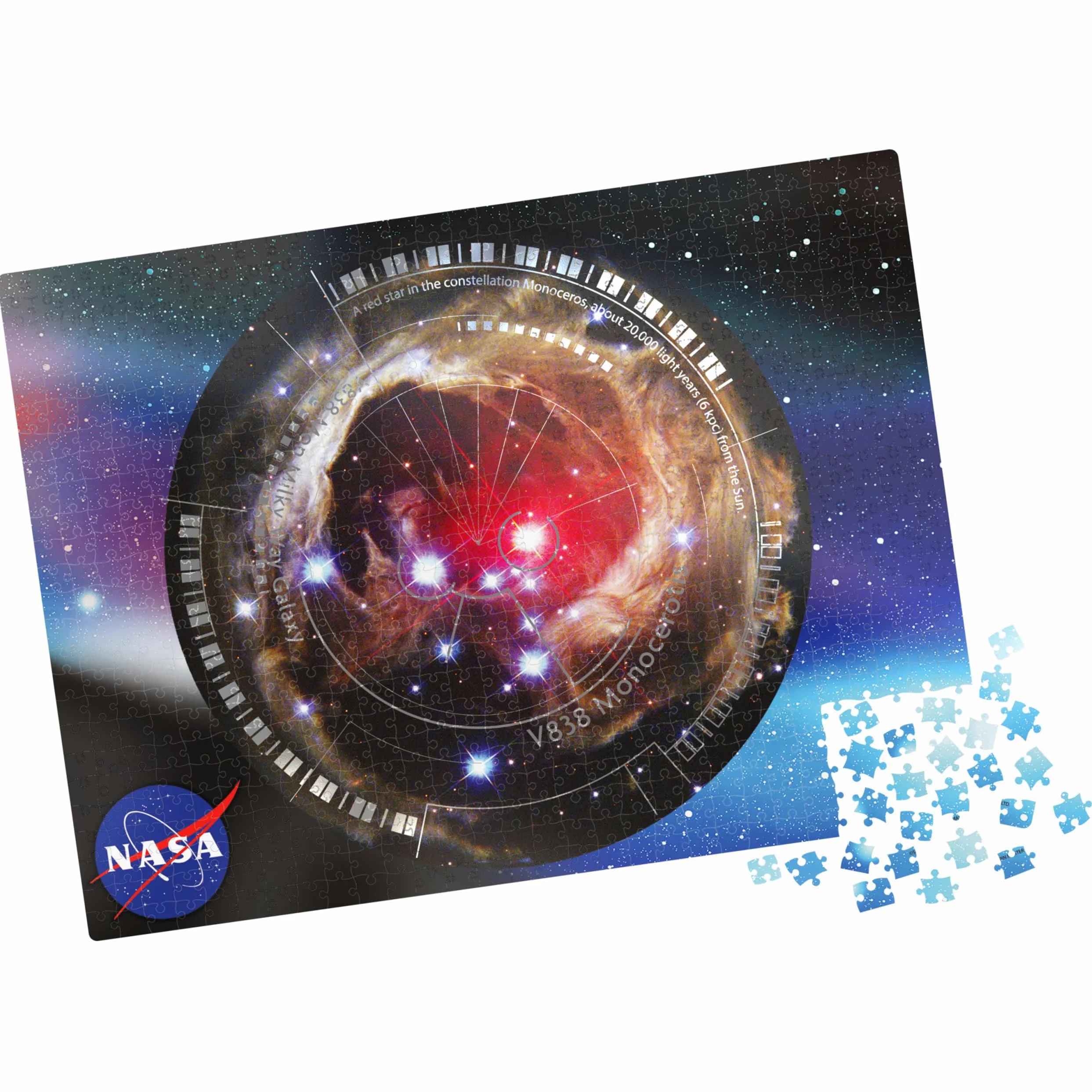 NASA, 750-Piece Foil Effect Jigsaw Puzzle Orion Nebula Novelty Galaxy Astronaut Space Themed, for Kids and Adults Aged 12 and up