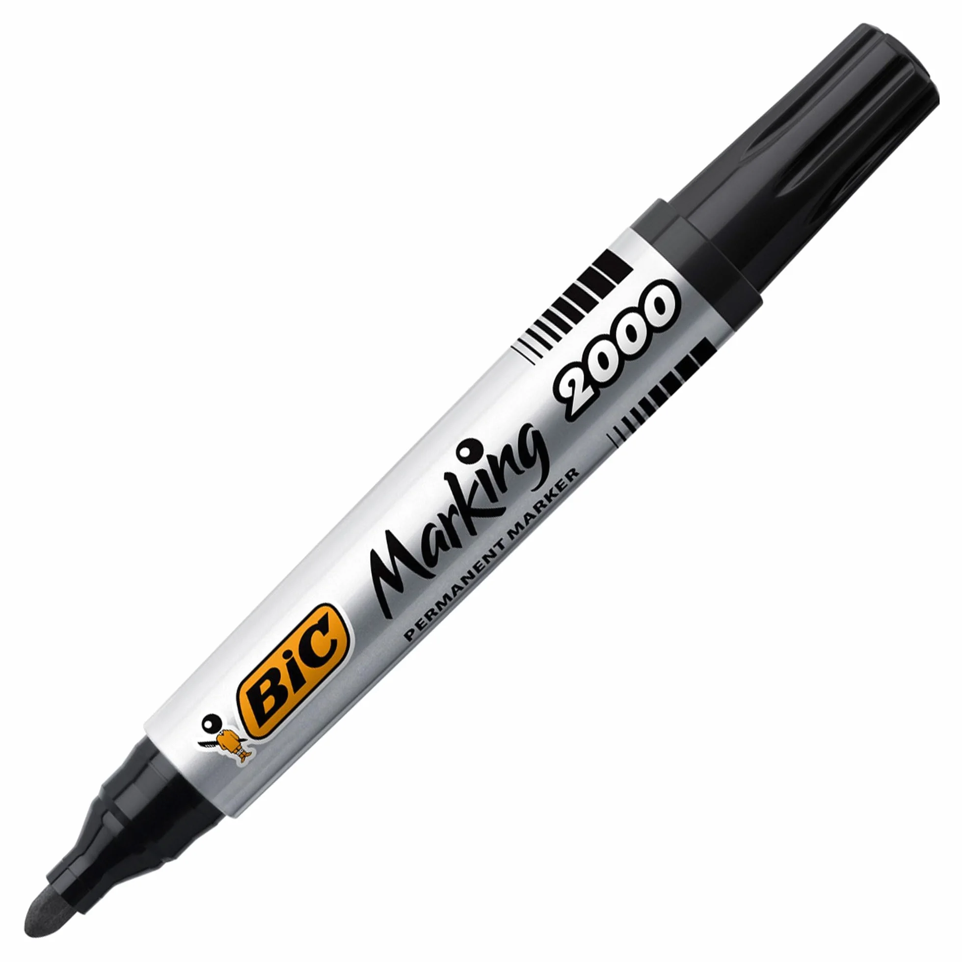 BIC Marking 2000 ECOlutions Marqueurs Permanents Pointe Conique Moyenne Noir Boîte de 12