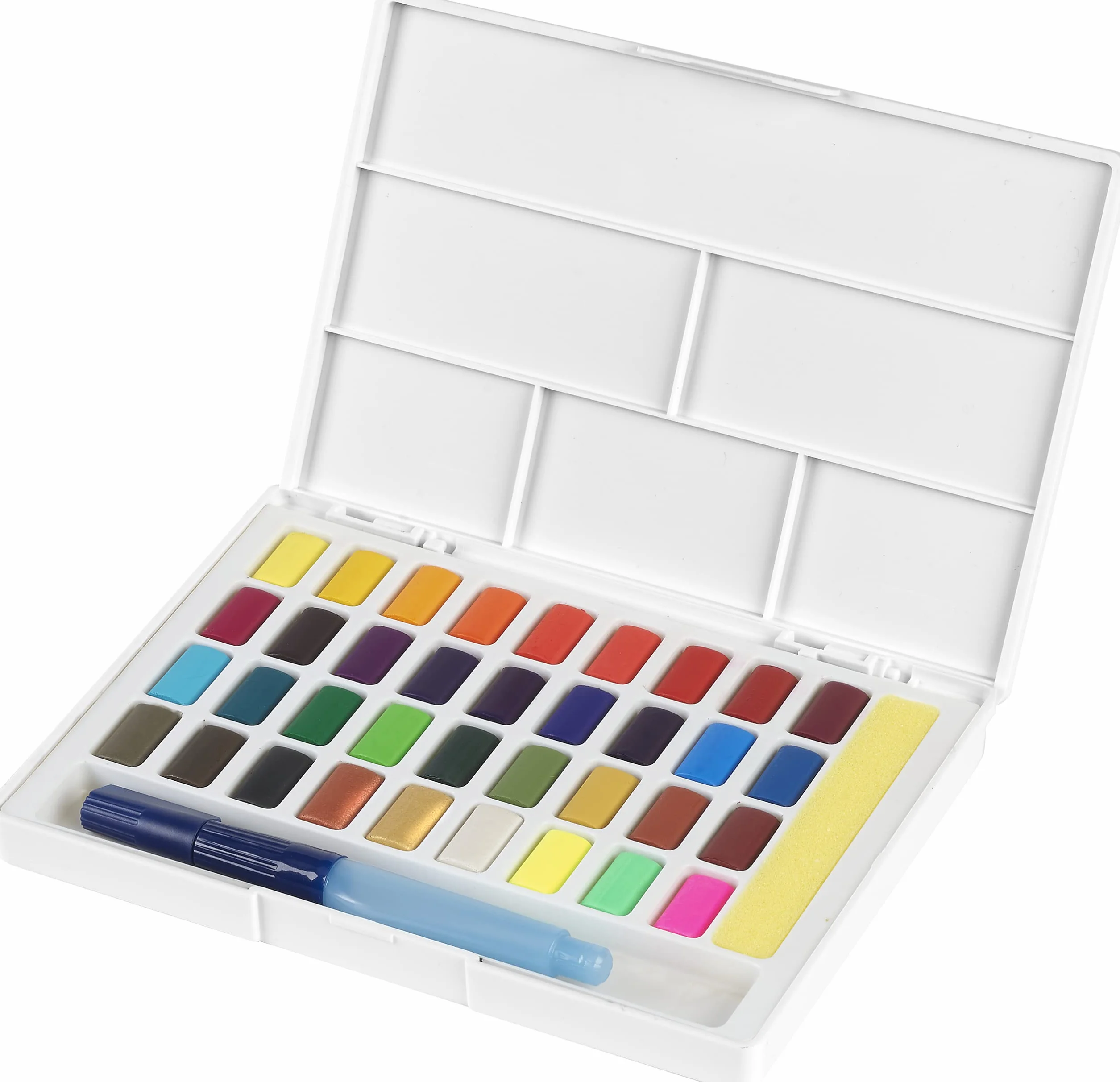 Faber-Castell 169736 Peintures aquarelles 36 godets pinceau à réservoir d'eau